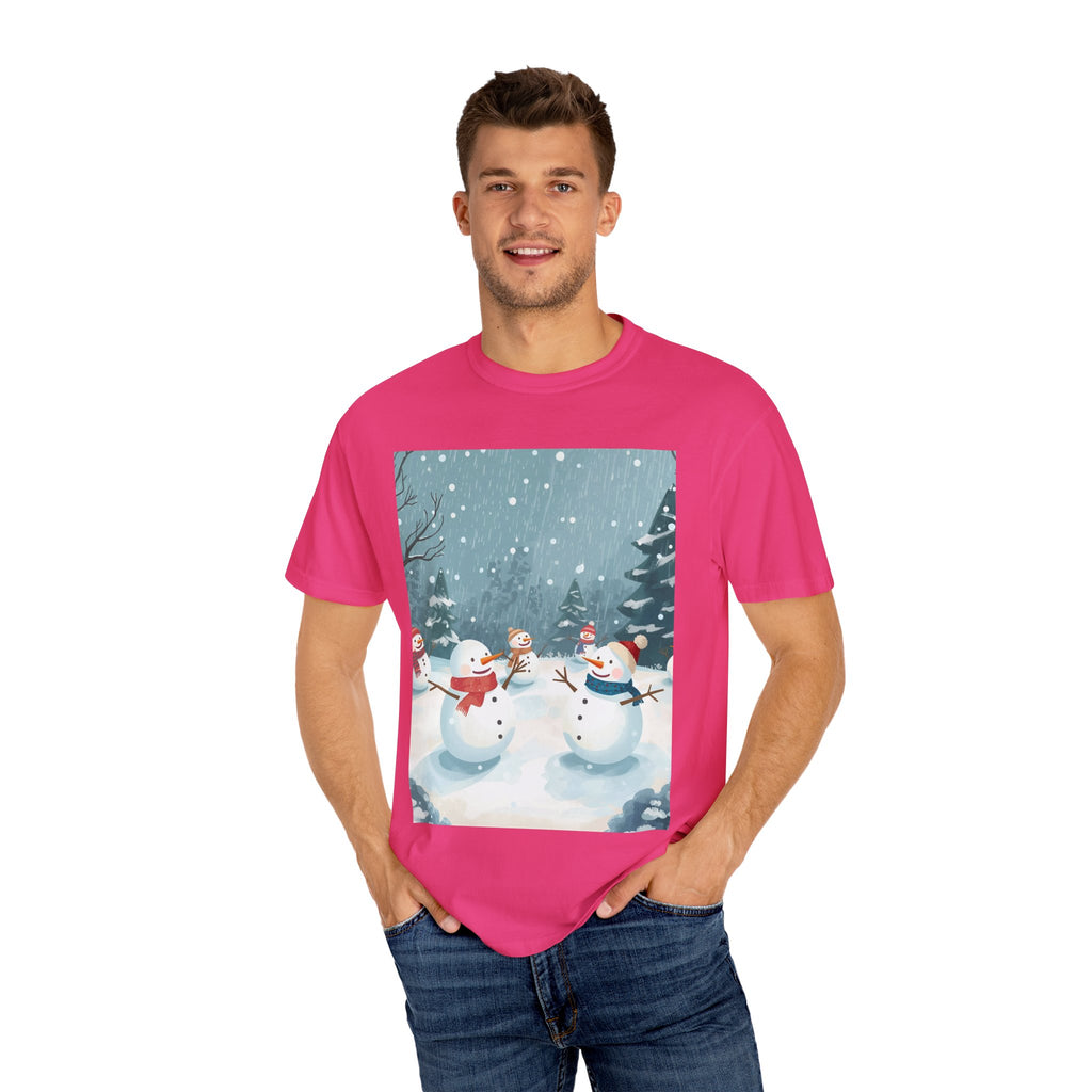 Festive Christmas Winter Wonderland Snowman T-shirt | Holiday Tee, Christmas Apparel, Gift for Him/Her, Graphic Shirt, Seasonal Fashion