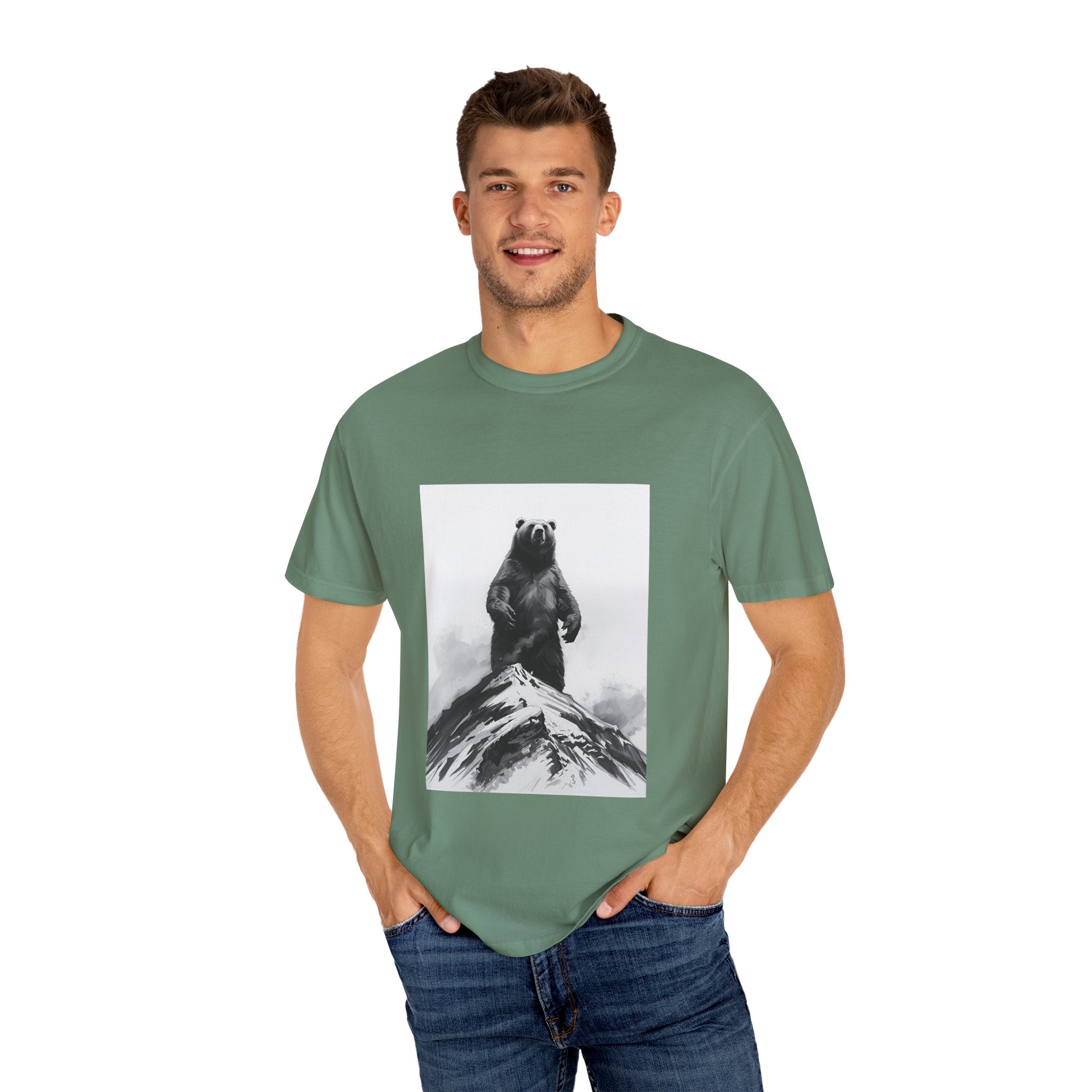 Bear Mountain Snow Unisex Garment-Dyed T-shirt