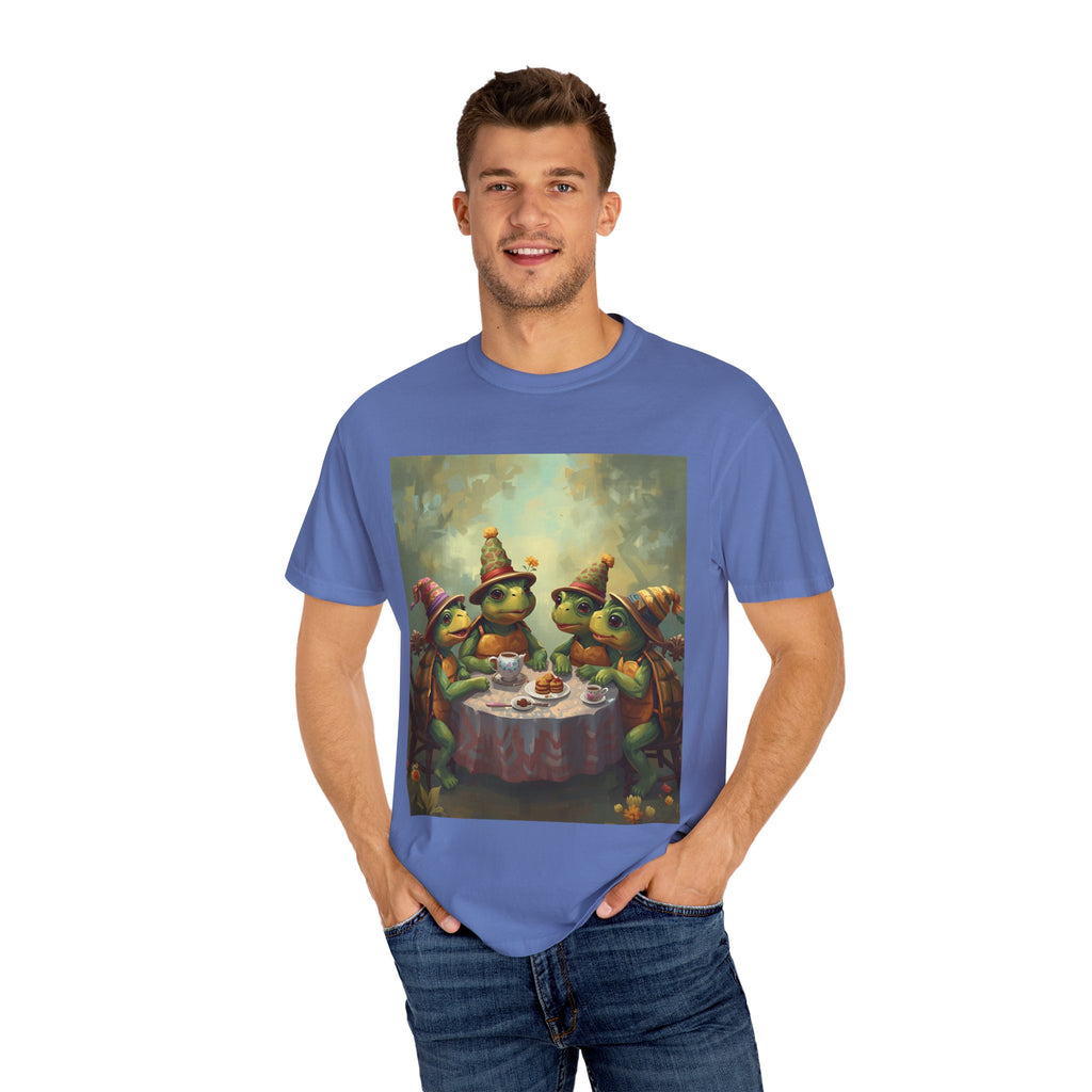 Whimsical Turtle Unisex Garment-Dyed T-shirt