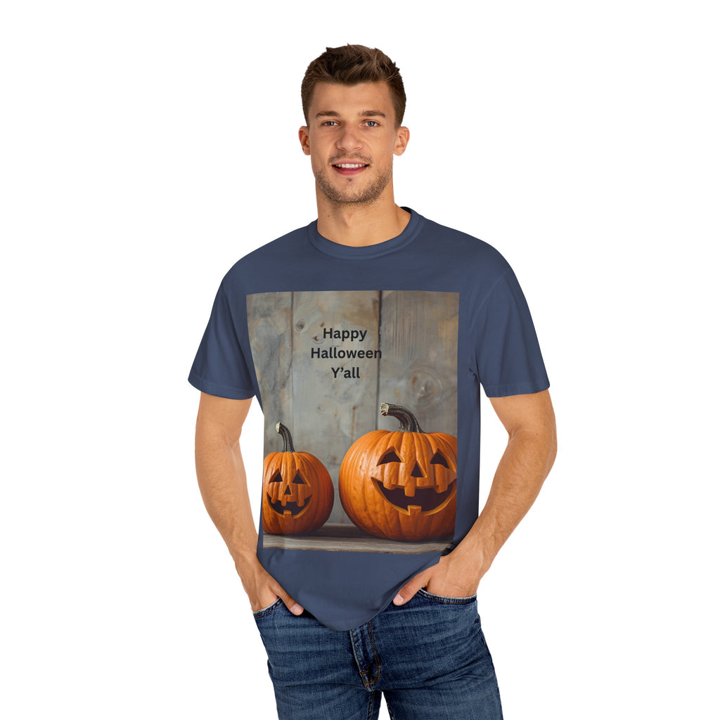 Happy Halloween Unisex T-Shirt, Spooky Fall Tee, Pumpkin Graphic Shirt, Halloween Costume Top, Fall Celebration Wear