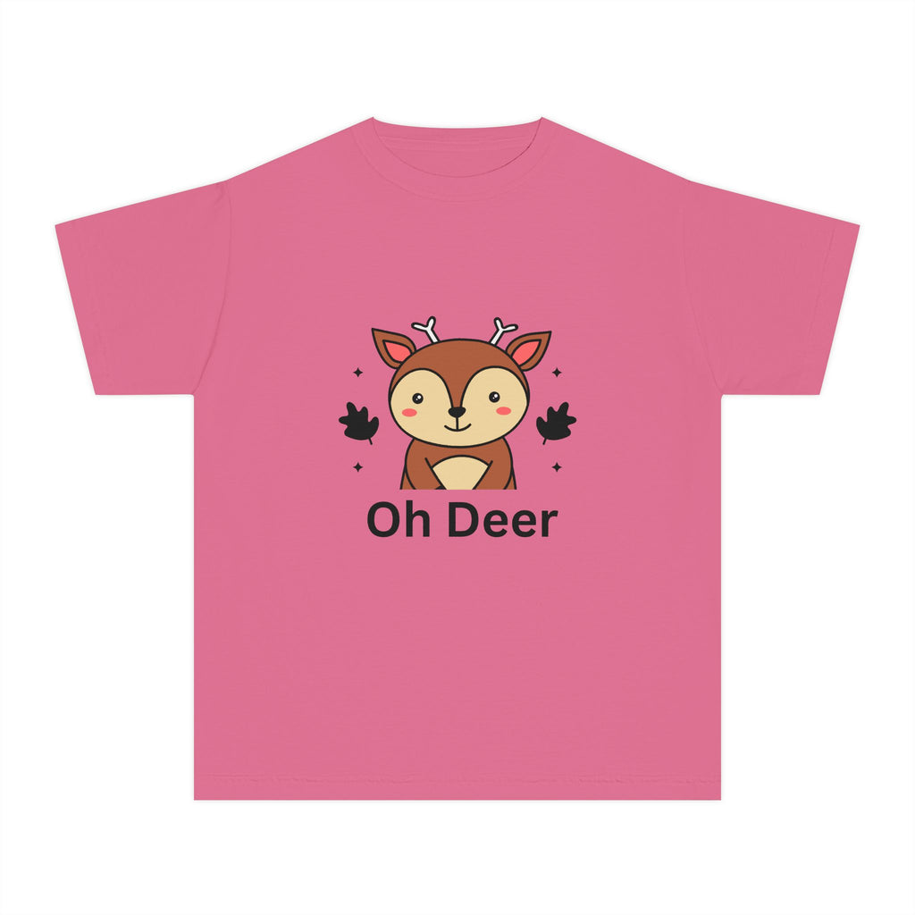 Funny Kids Tee - "Oh Deer" Design, Youth Shirt, Cute Animal Graphic, Perfect Gift for Birthdays, Holidays, or Playtime
