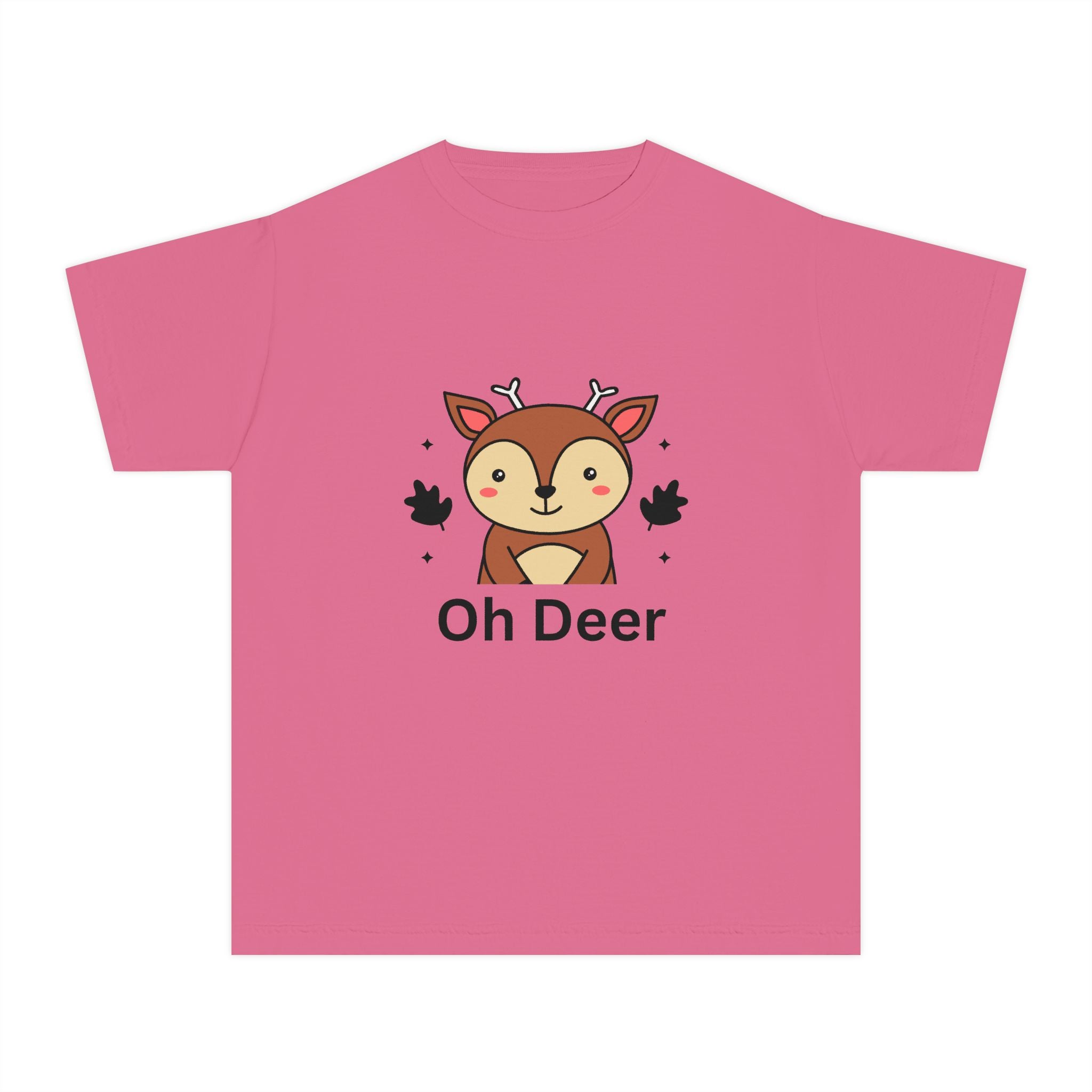 Funny Kids Tee - "Oh Deer" Design, Youth Shirt, Cute Animal Graphic, Perfect Gift for Birthdays, Holidays, or Playtime