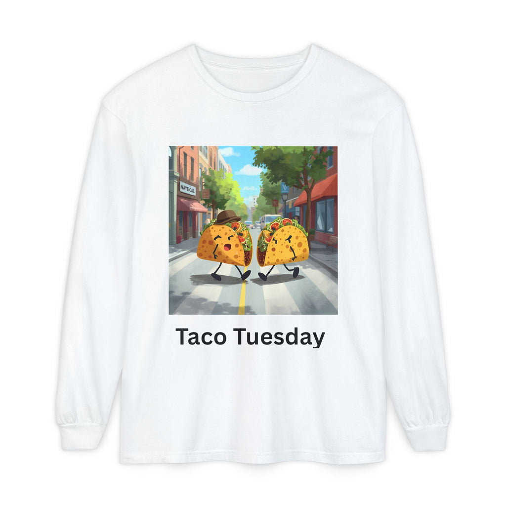Taco Tuesday Unisex Garment-dyed Long Sleeve T-Shirt