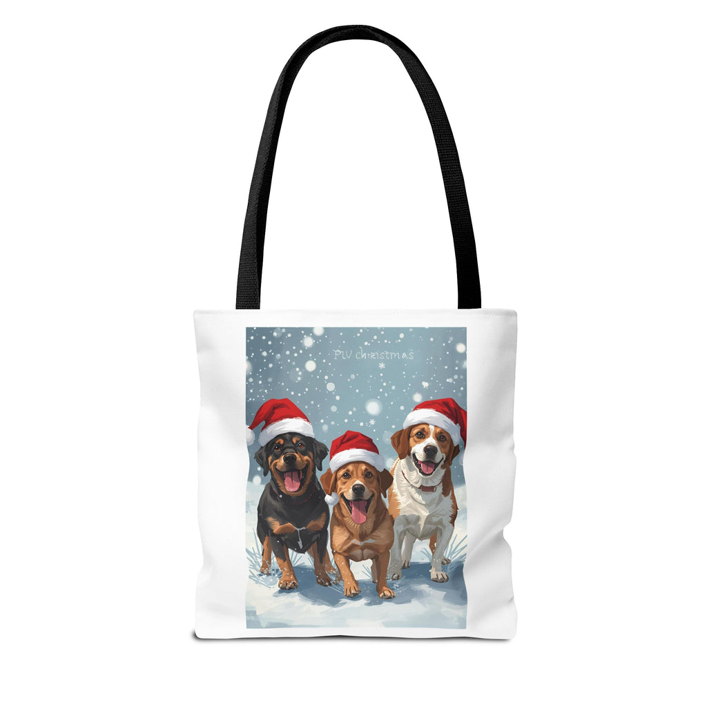 Christmas Dogs Tote Bag | Festive Pet Lover Gift, Snowy Holiday Shopping, Cute Animal Tote, Winter Accessory, Gift for Dog Owners