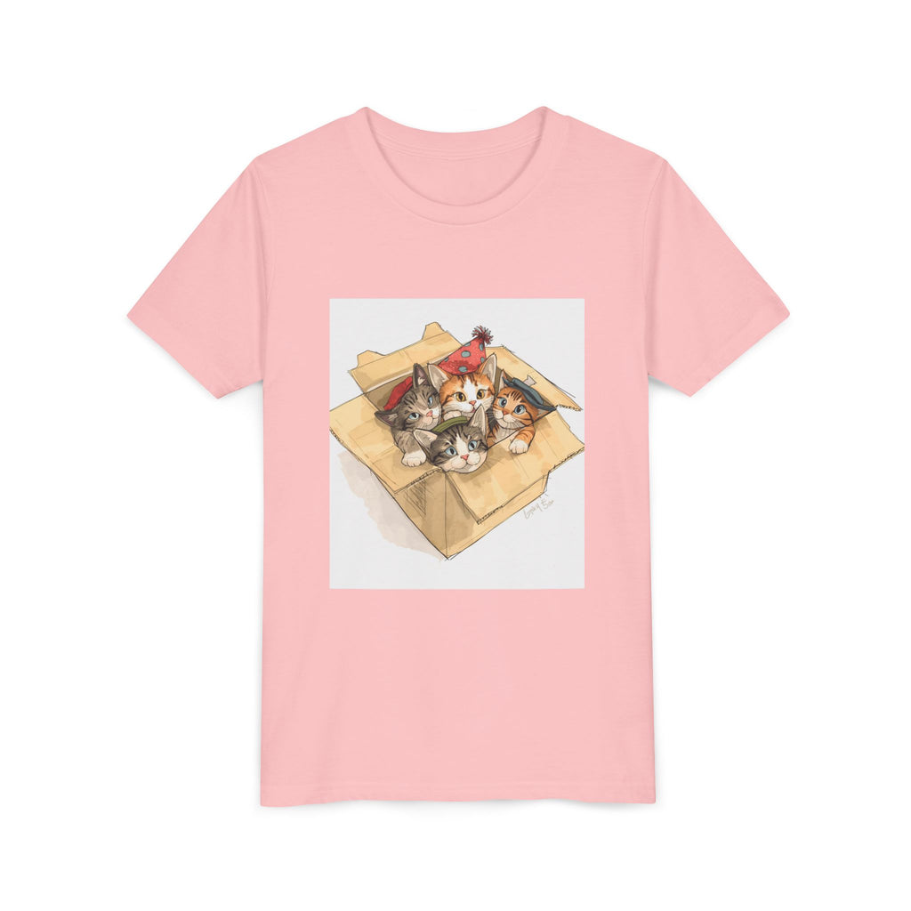 Cute Kittens In Box Youth Short Sleeve Tee