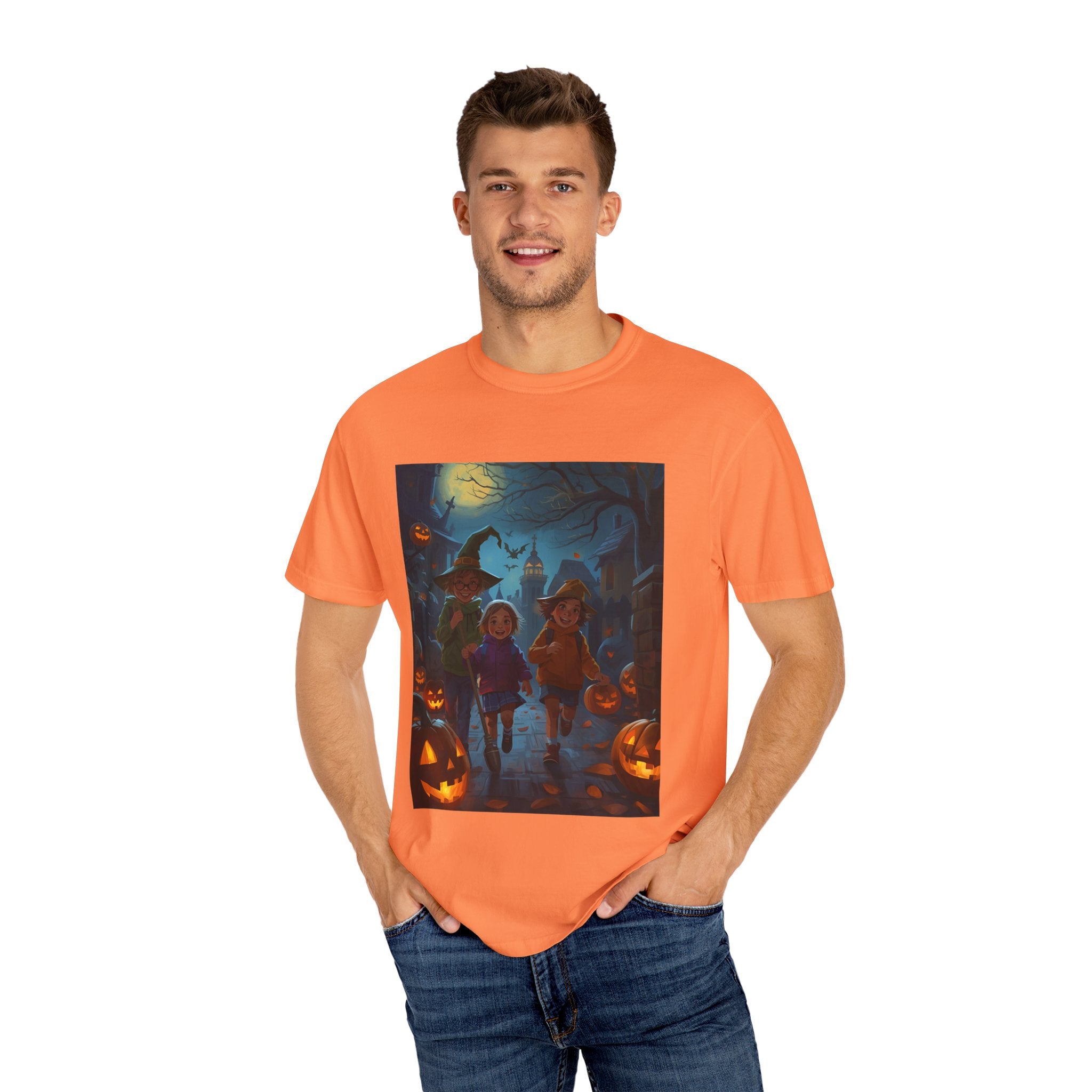 Spooky Halloween Unisex T-Shirt, Trick or Treat, Fall Festivities, Cozy Comfort, Perfect for Halloween Parties, Gift for Friends