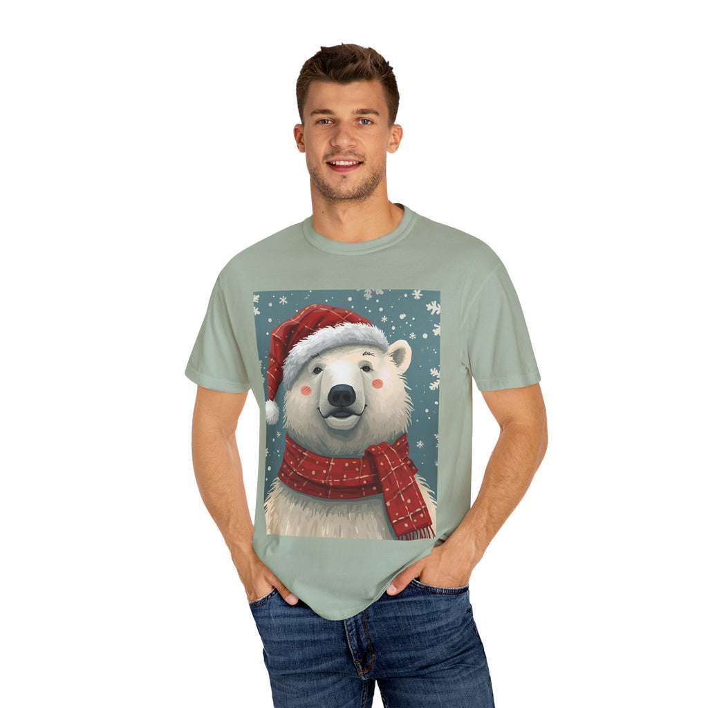 Cozy Holiday Polar Bear T-Shirt, Christmas Tee, Unisex Shirt, Festive Apparel, Gift for Animal Lovers, Winter Wear