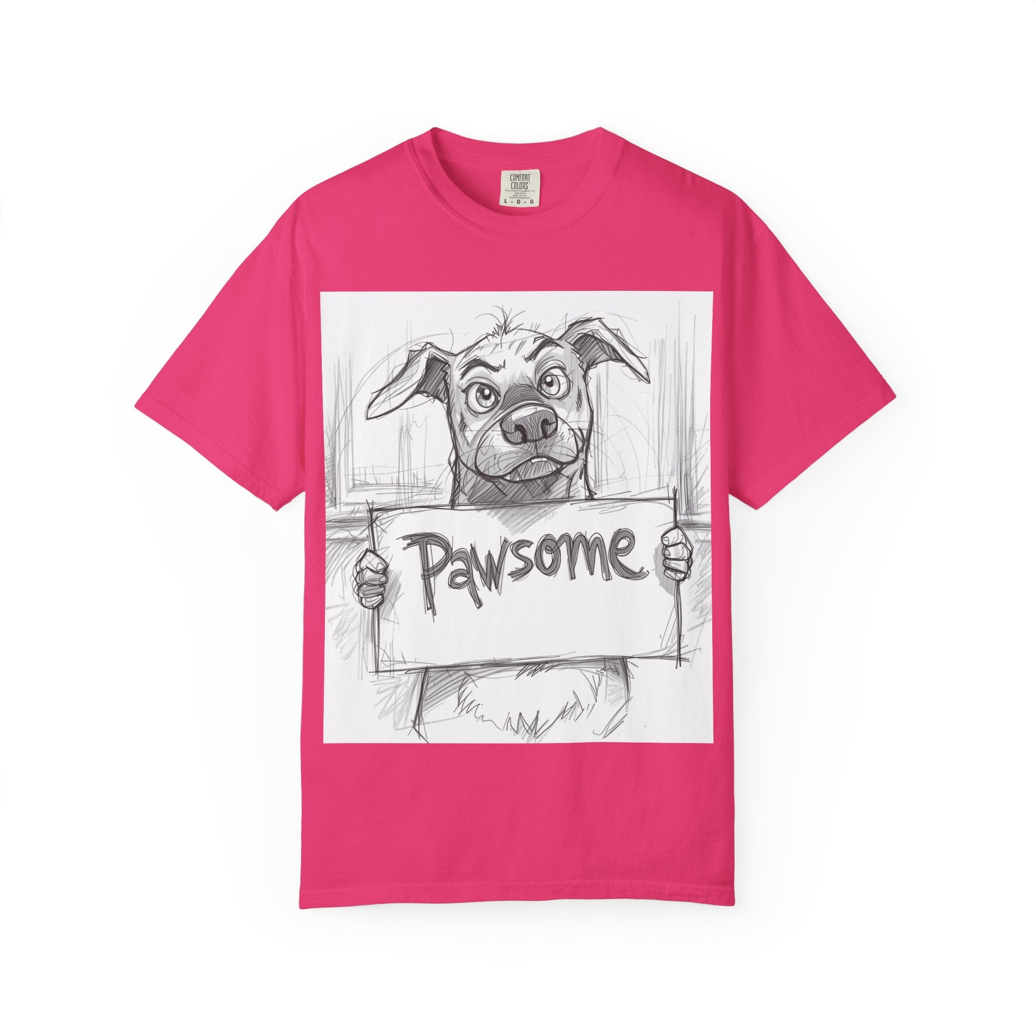 Pawsome Dog Lover T-shirt - Unisex Garment-Dyed Tee, Pet Owner Gift, Animal Lover Apparel, Funny Dog Shirt, Casual Wear