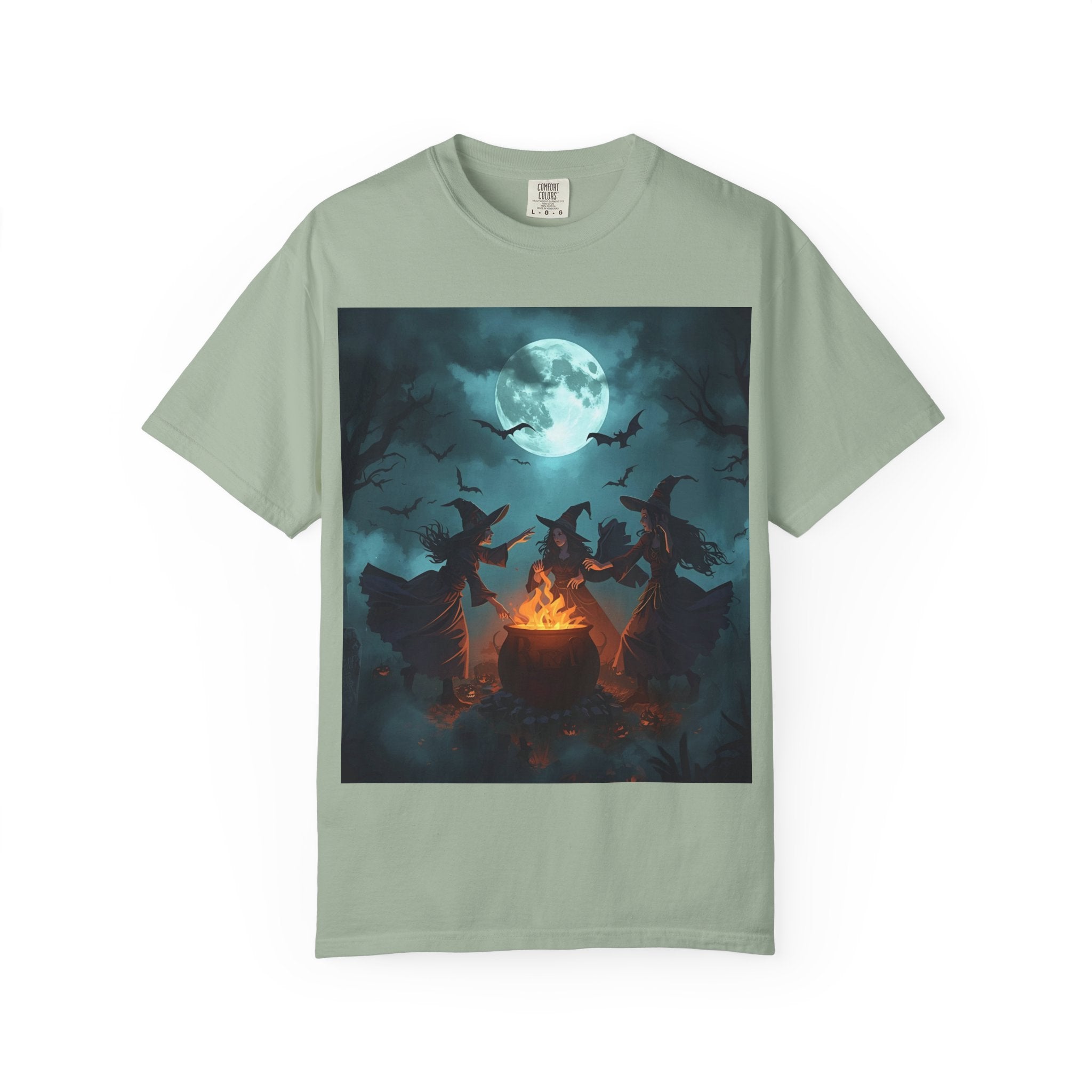 Spooky Halloween T-Shirt, Witchy Vibes Shirt, Unisex Spooky Tee, Halloween Costume Top, Witch Cauldron Graphic Shirt