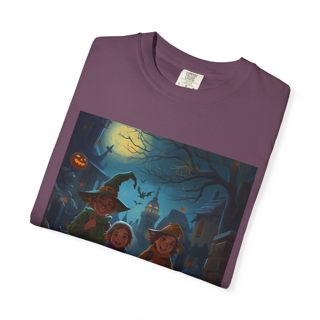 Halloween Kids T-Shirt, Spooky Season Shirt, Unisex Garment-Dyed Tee, Witch Costume Top, October Fest Apparel, Trick or Treat Shirt