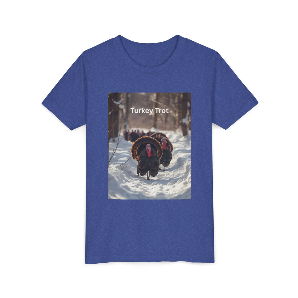 Thanksgiving Turkey Trot Youth Tee, Cute Holiday Shirt, Fall Apparel, Kids Thanksgiving Outfit, Funny Tee for Celebration