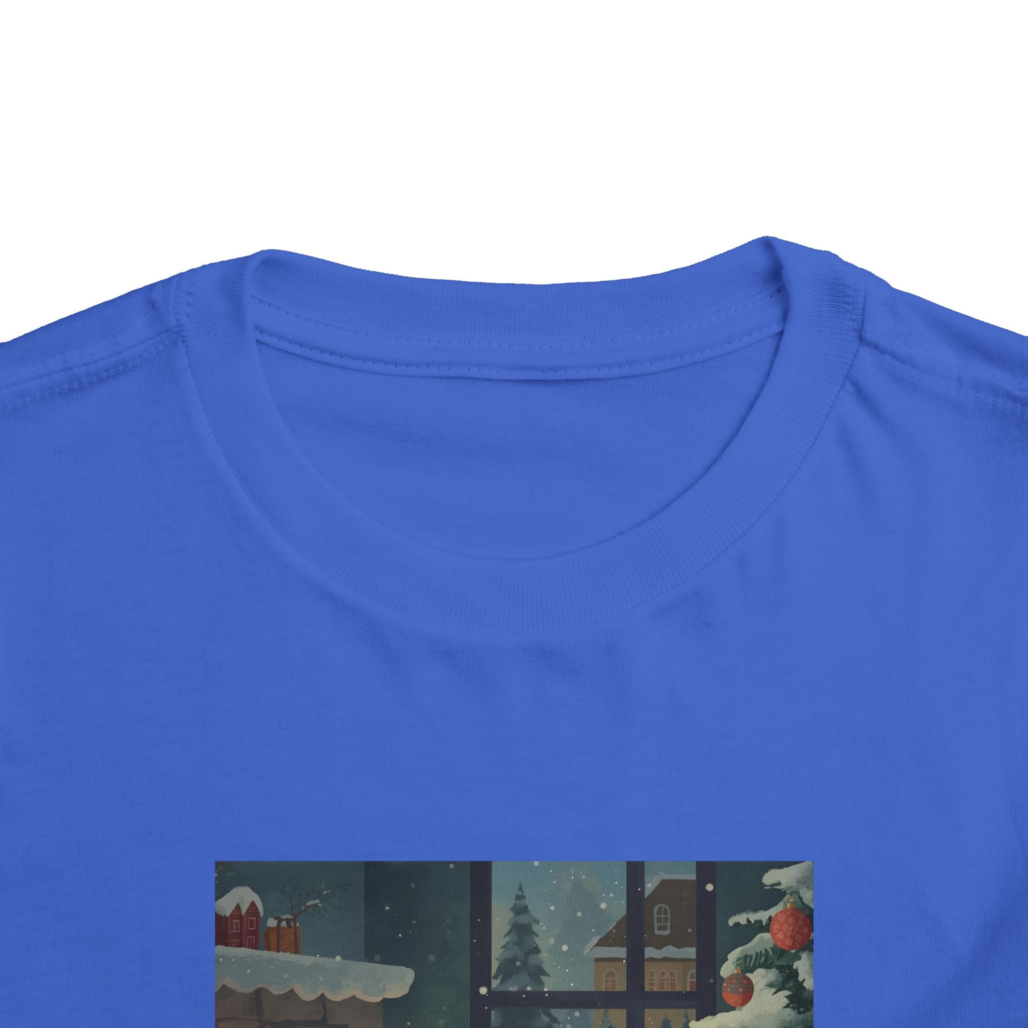 Cute Cat Christmas Festive Toddler Short Sleeve Tee