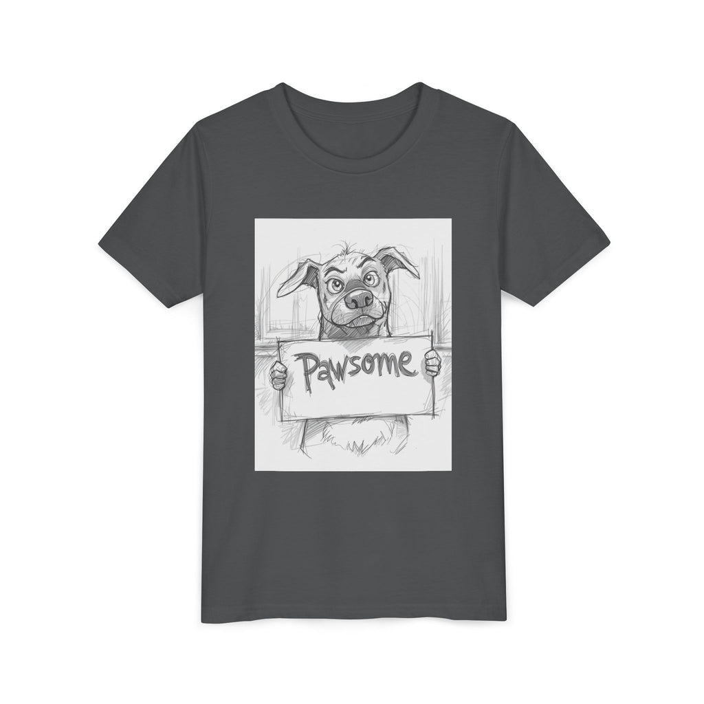 Pawsome Youth Tee - Adorable Dog Design, Gift for Animal Lovers, Birthday, Back to School, Fun Pet Shirt, Kids' Fashion