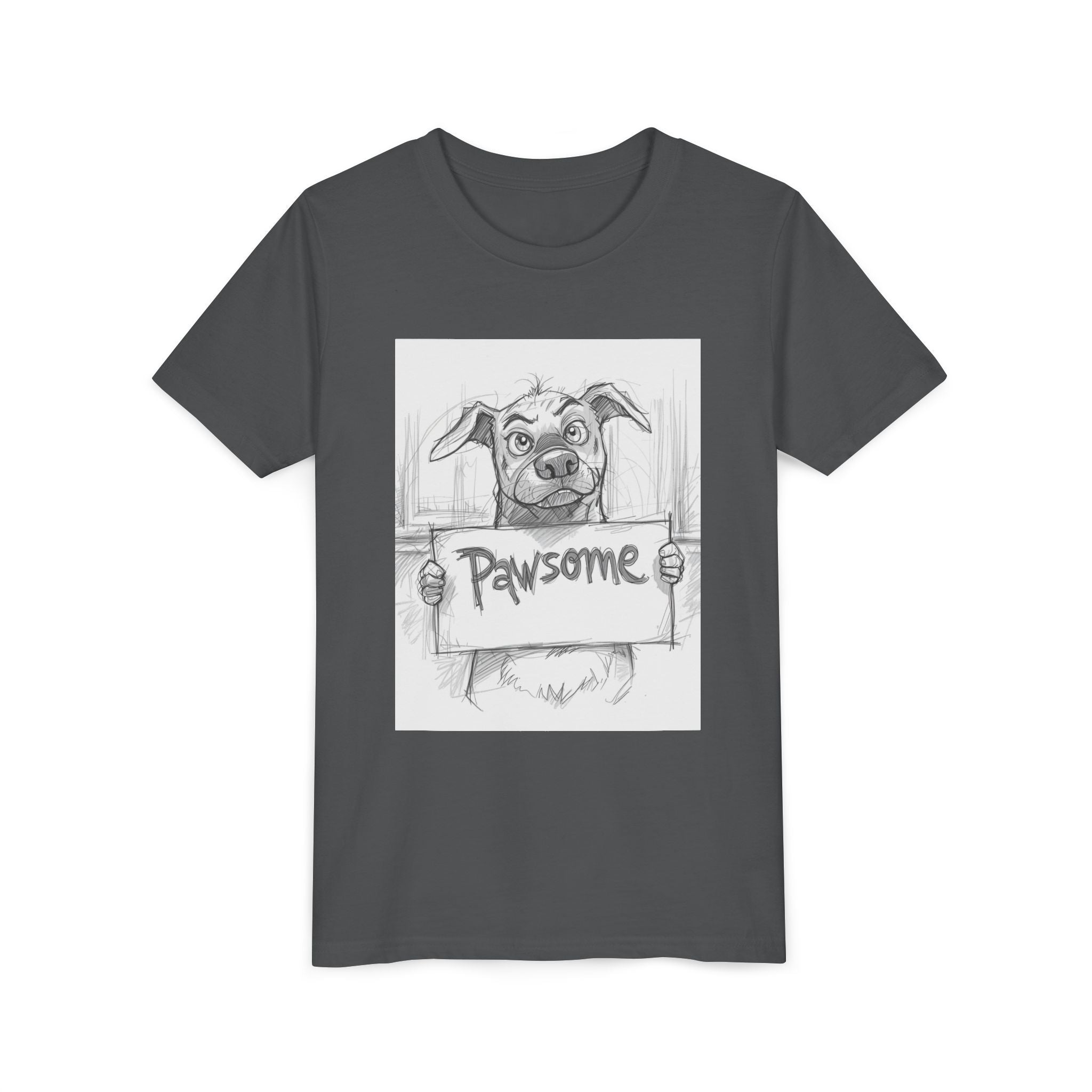 Pawsome Youth Tee - Adorable Dog Design, Gift for Animal Lovers, Birthday, Back to School, Fun Pet Shirt, Kids' Fashion