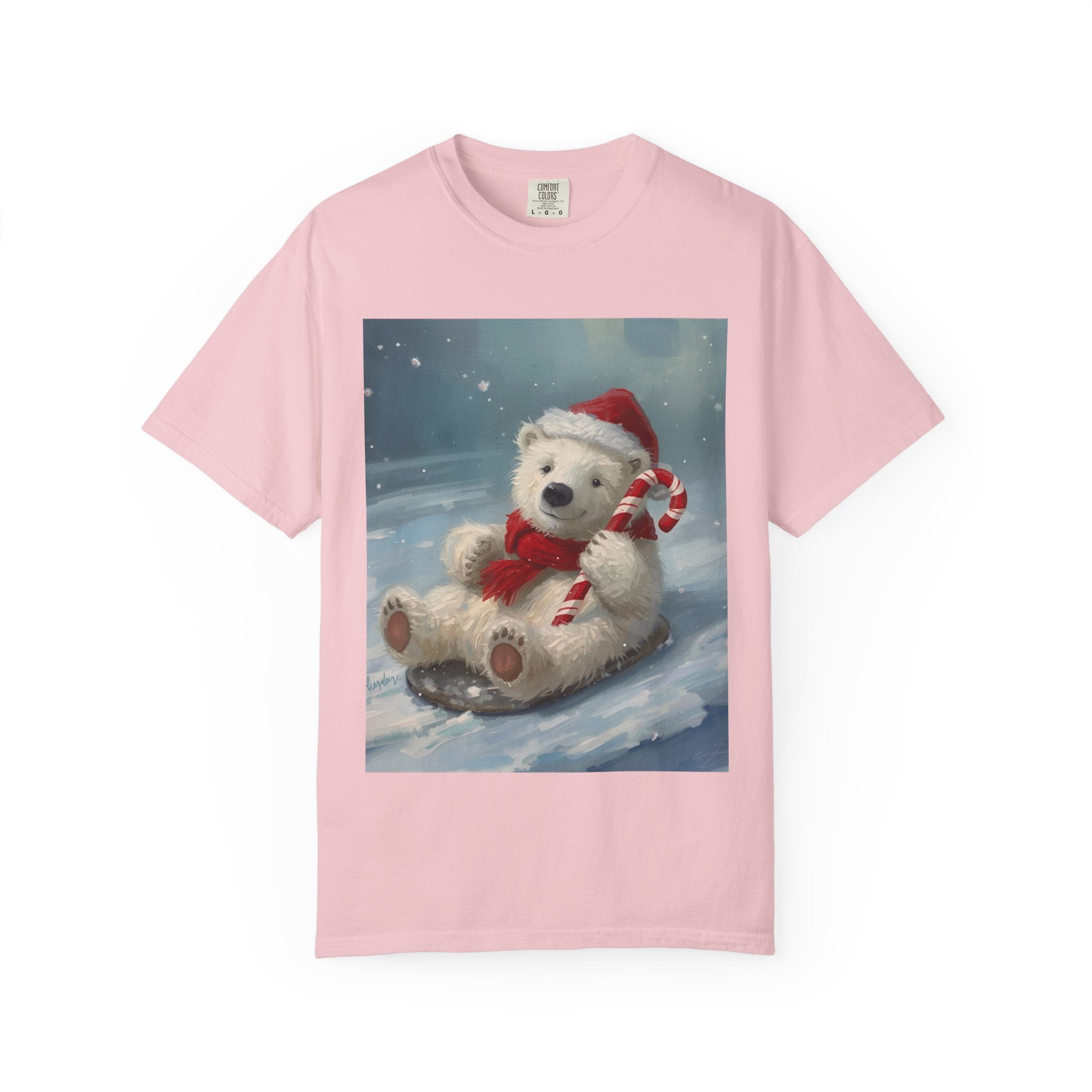 Cozy Christmas Bear T-Shirt, Winter Apparel, Holiday Gift, Family Matching Tee, Cute Polar Bear Design, Festive Outfit