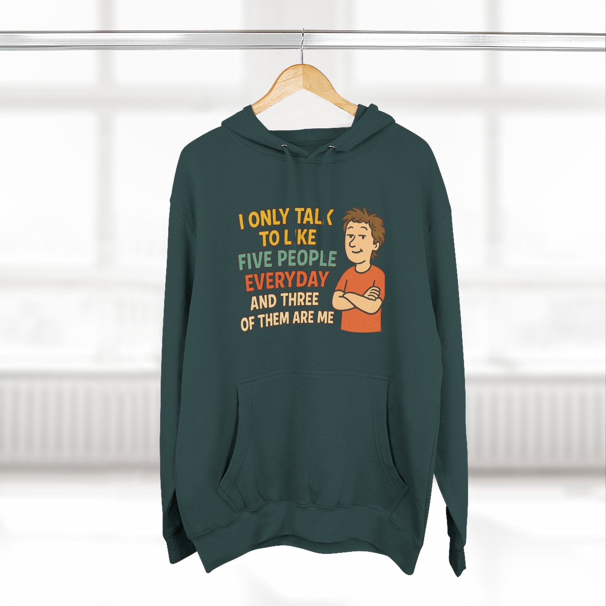 Introvert Humor Hoodie - I Only Talk to Like Five People Everyday
