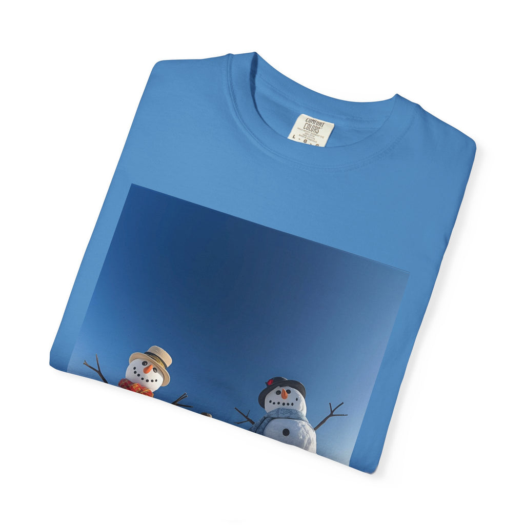 Festive Christmas Snowman Winter T-Shirt | Cozy Unisex Tee for Holiday Celebrations, Winter Apparel, Christmas Gift, Snow Fun