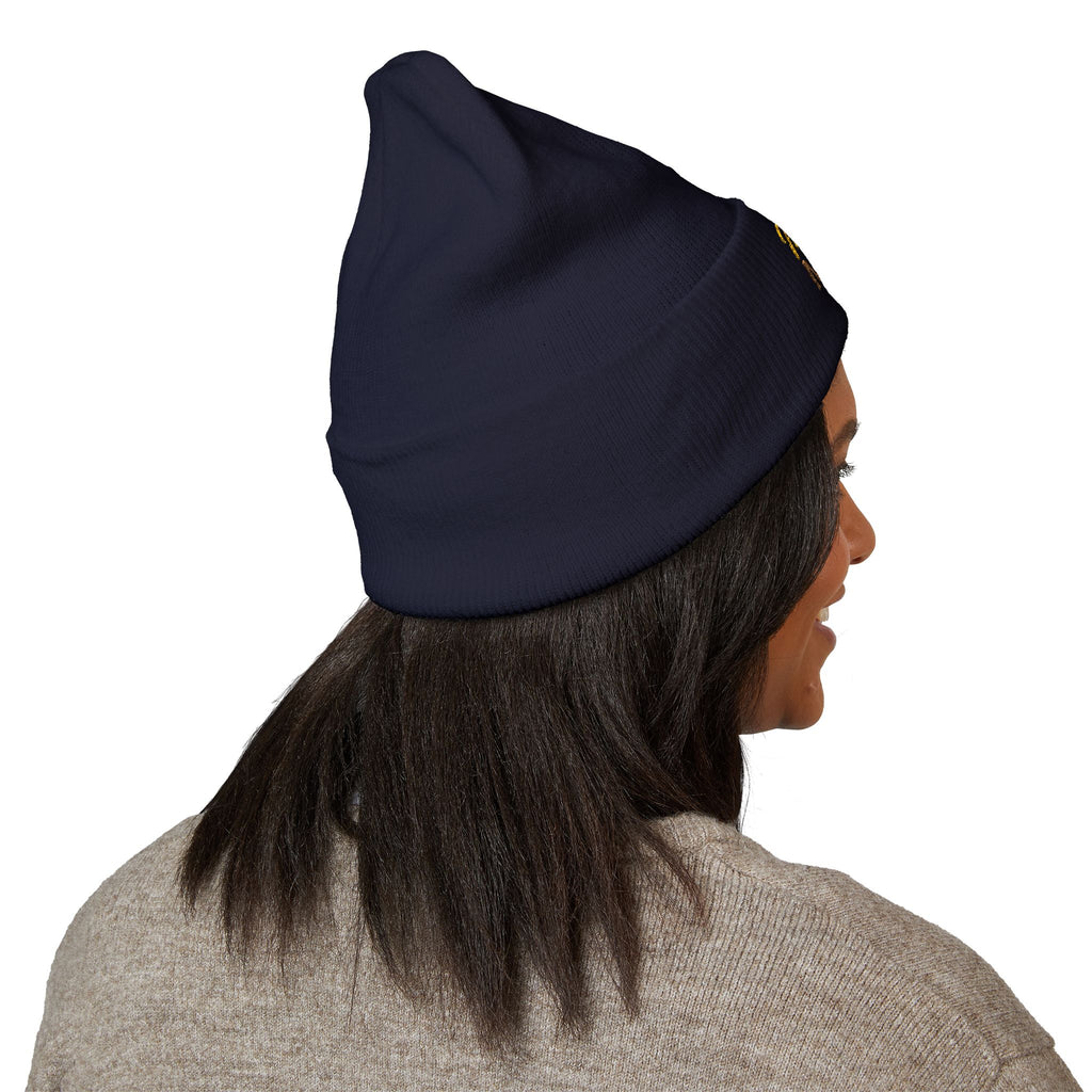 Mama Mode Embroidered Cuffed Beanie — Cozy Mom Hat, New Mom Gift