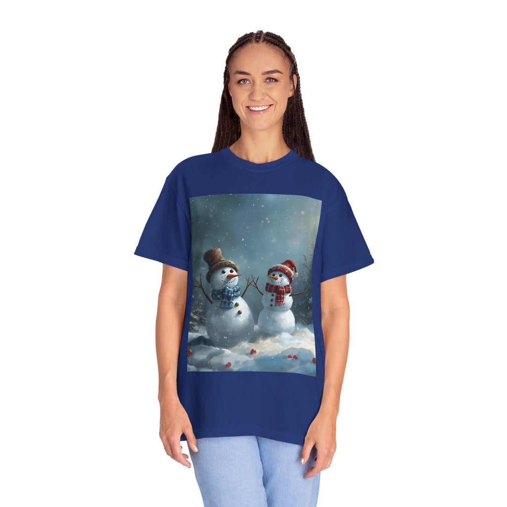 Christmas Winter Snowman T-Shirt, Festive Holiday Tee, Family Holiday Shirt, Cozy Winter Outfit, Seasonal Gift Idea