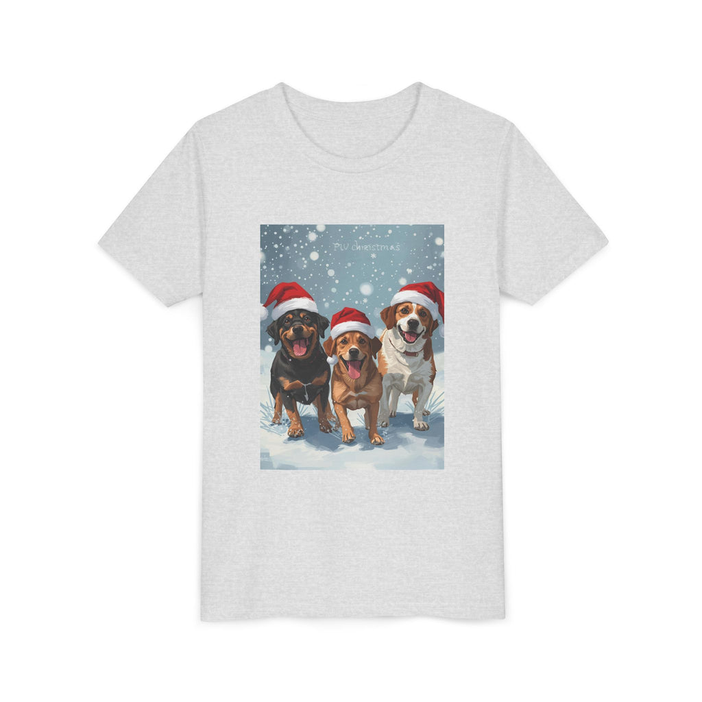 Cute Christmas Dogs Youth Short Sleeve Tee