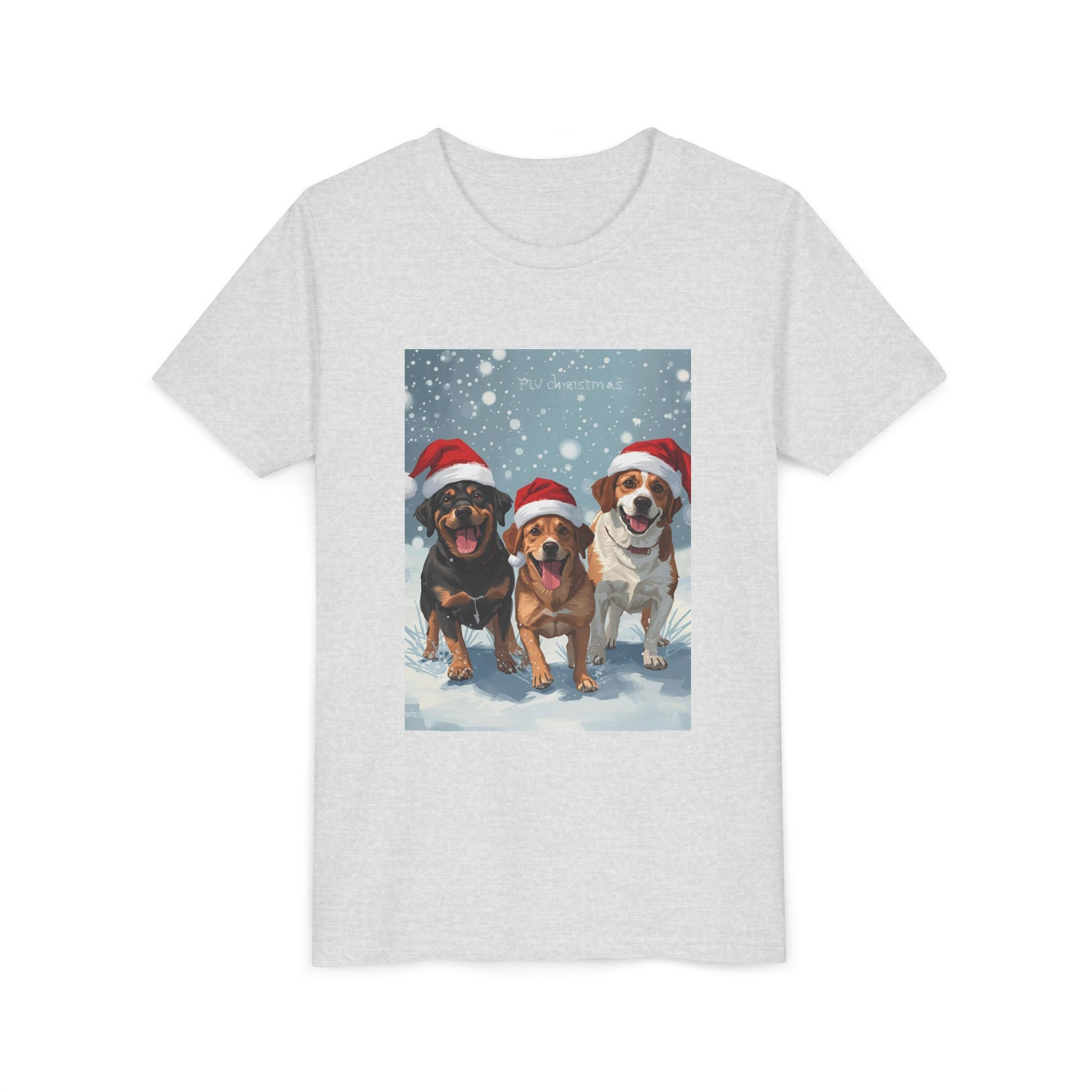 Cute Christmas Dogs Youth Short Sleeve Tee