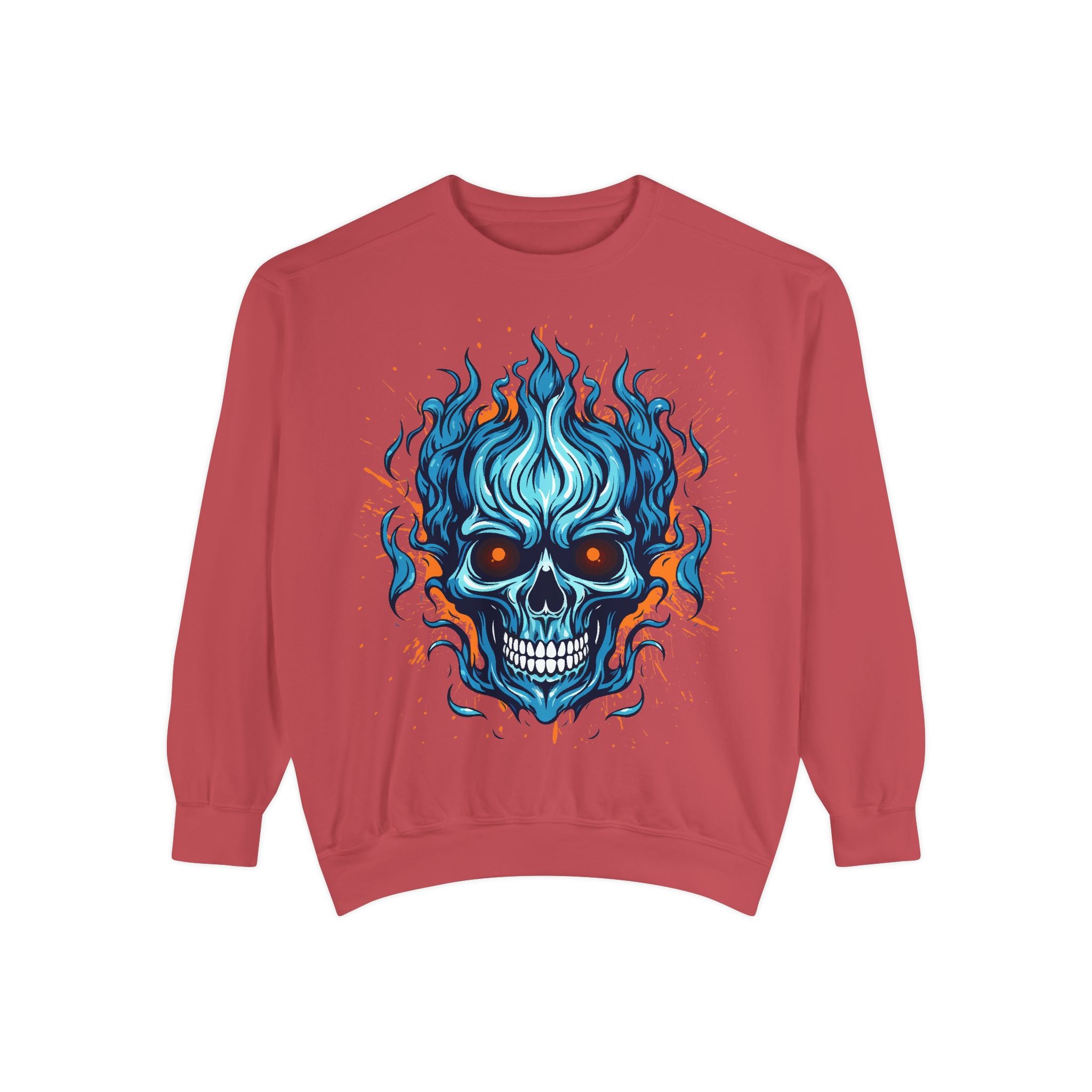 Blue Skull Unisex Garment-Dyed Sweatshirt