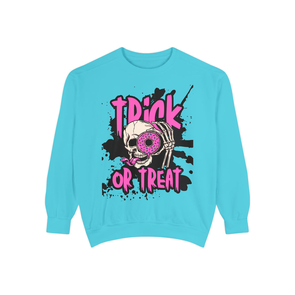 Trick or Treat Skull Unisex Garment-Dyed Sweatshirt