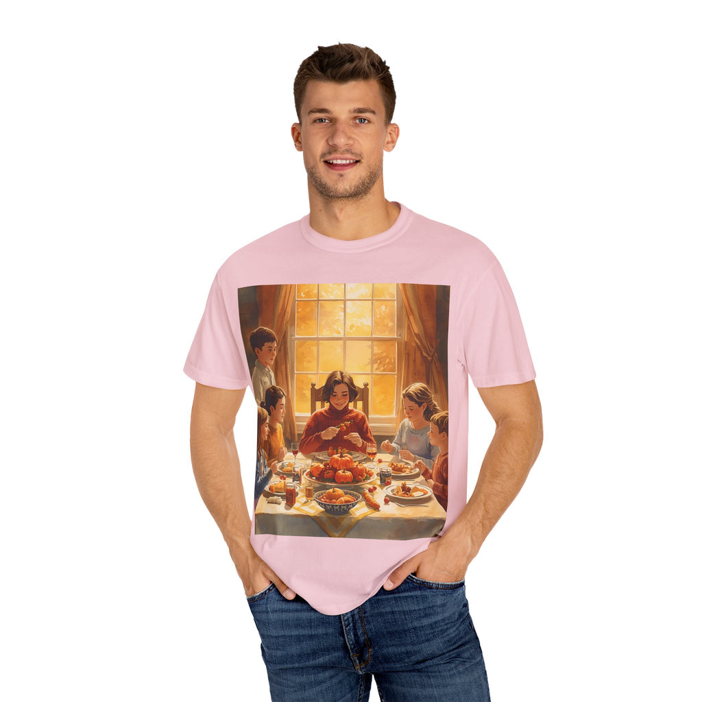 Thankful Family Dinner Unisex T-shirt, Family Gathering Shirt, Festive Apparel, Casual Wear, Fall Celebration Tee
