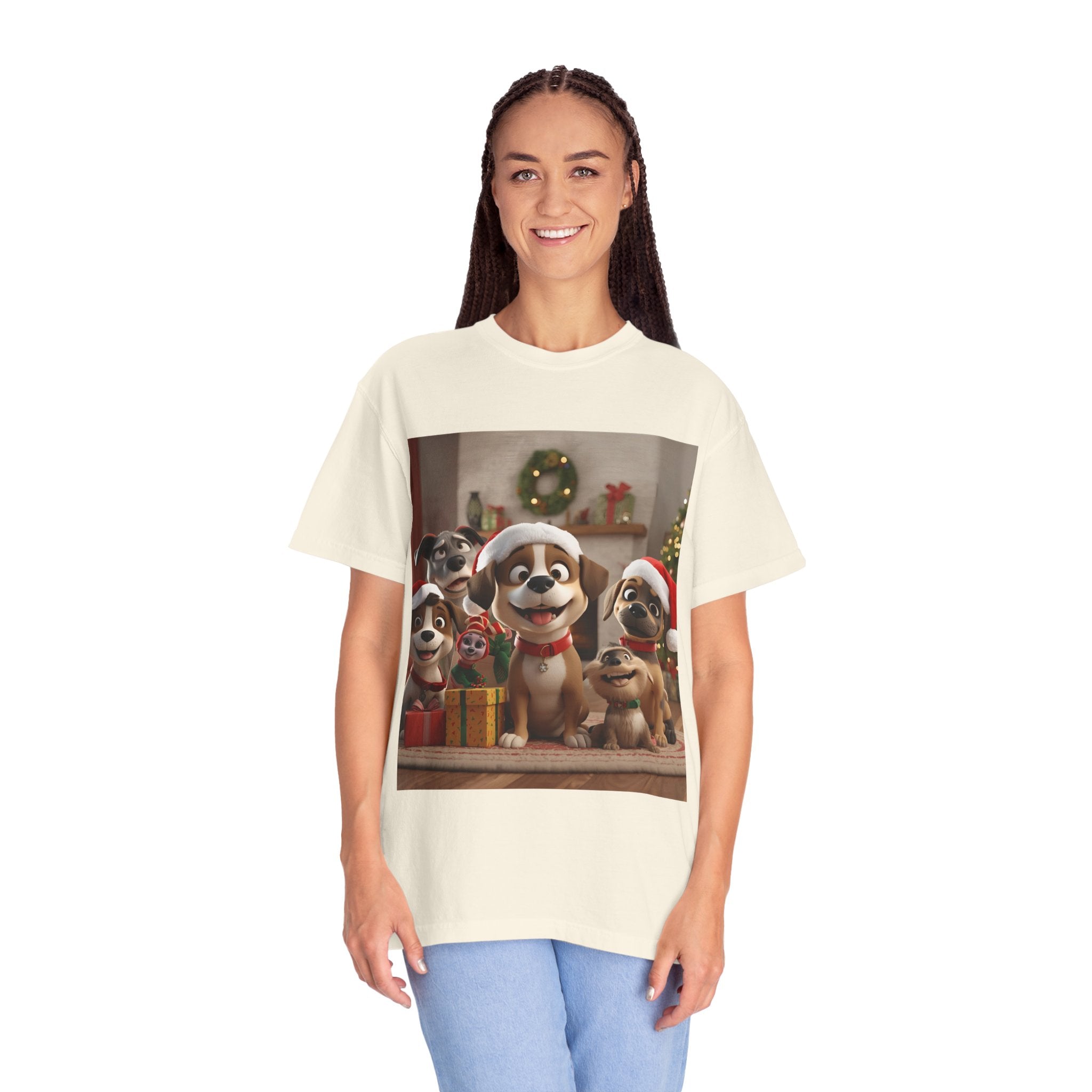 Cute Christmas Festive Dog Holiday T-Shirt | Pet Lover Gift, Christmas Shirt, Unisex Casual Tee, Cute Animal Apparel, Holiday Spirit Outfit