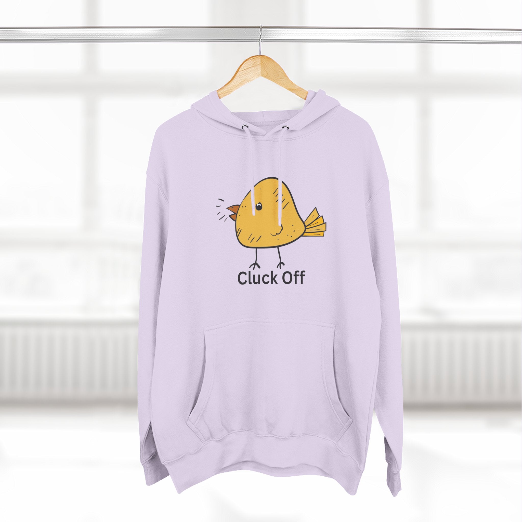 Cluck Off Funny Bird Hoodie, Quirky Fleece Hoodie, Gifting for Bird Lovers, Casual Wear, Perfect for Relaxing
