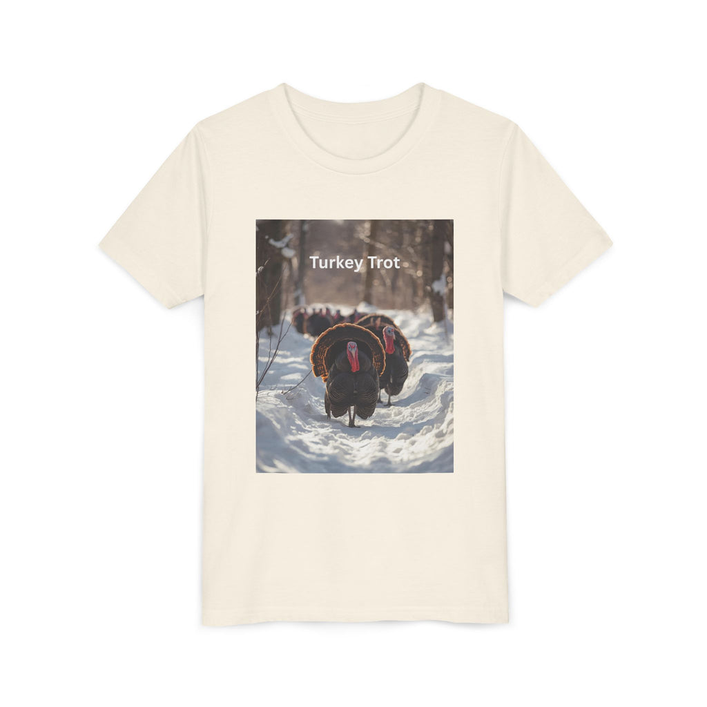 Thanksgiving Turkey Trot Youth Tee, Cute Holiday Shirt, Fall Apparel, Kids Thanksgiving Outfit, Funny Tee for Celebration