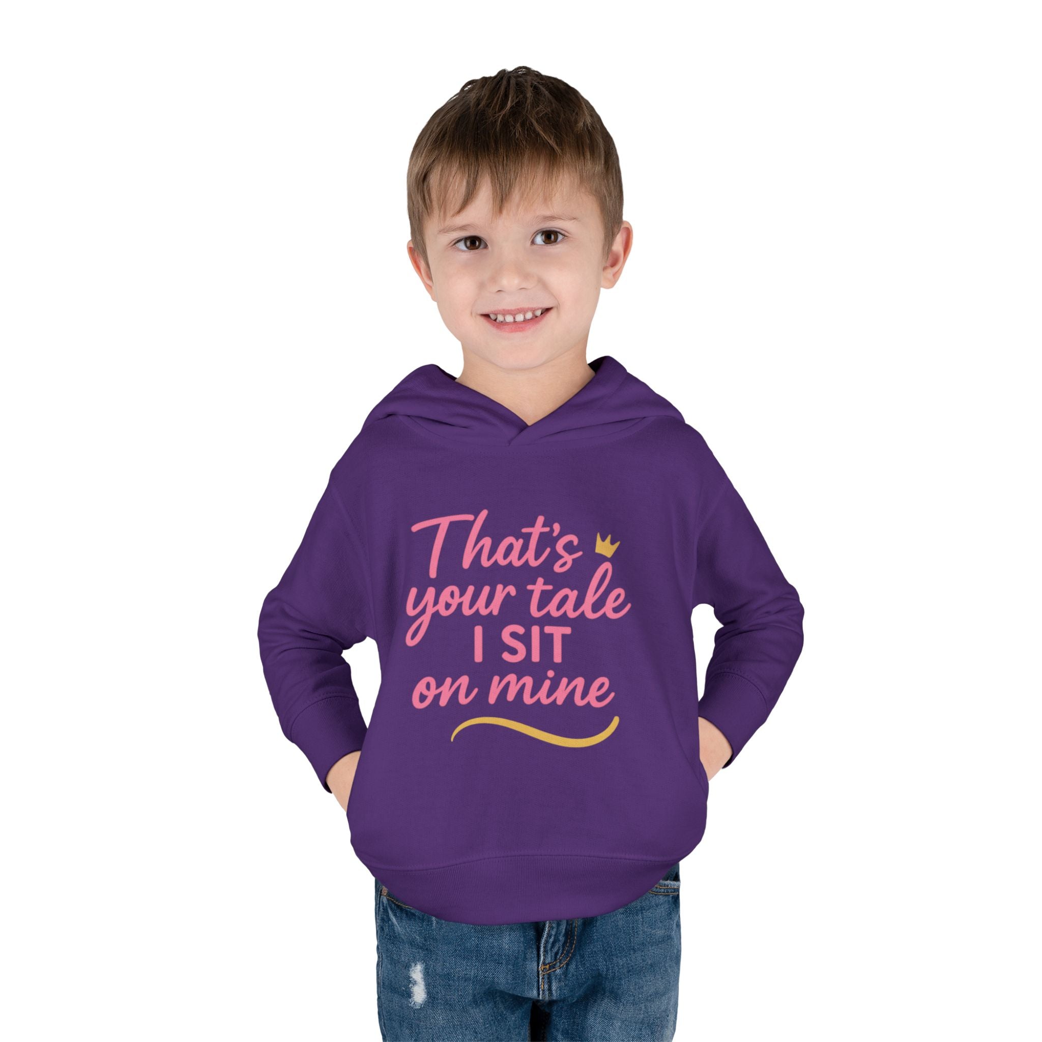 Toddler Fleece Hoodie - "That's Your Tale, I Sit on Mine"
