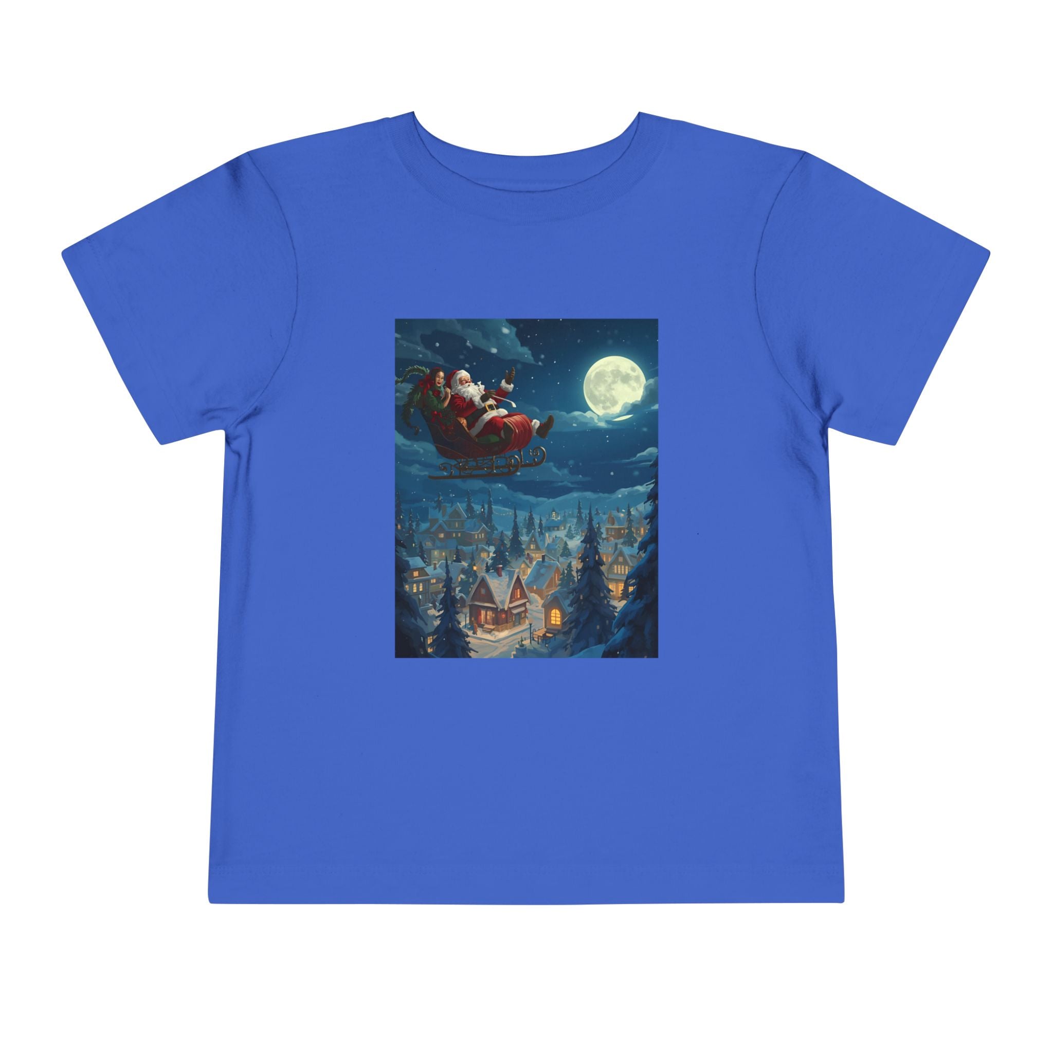 Christmas Santa Sleigh Toddler Short Sleeve Tee