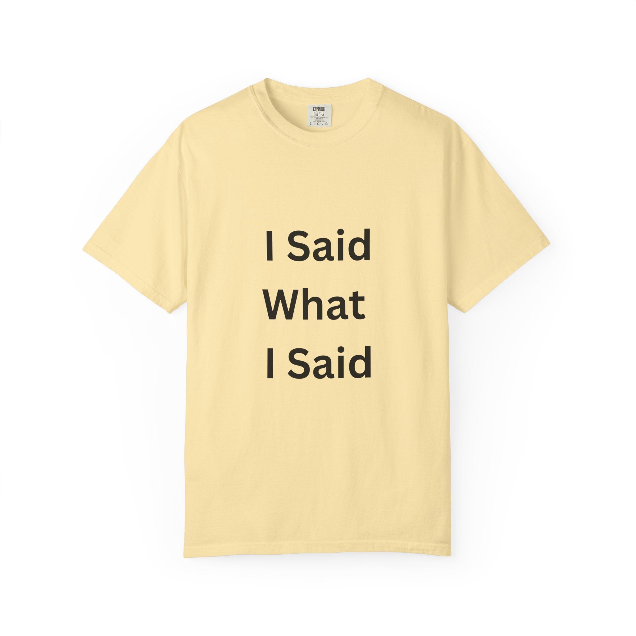 Unisex Garment-Dyed T-Shirt with 'I Said What I Said' Print, Casual Tee, Gift for Friends, Pop Culture Apparel, Relaxed Fit