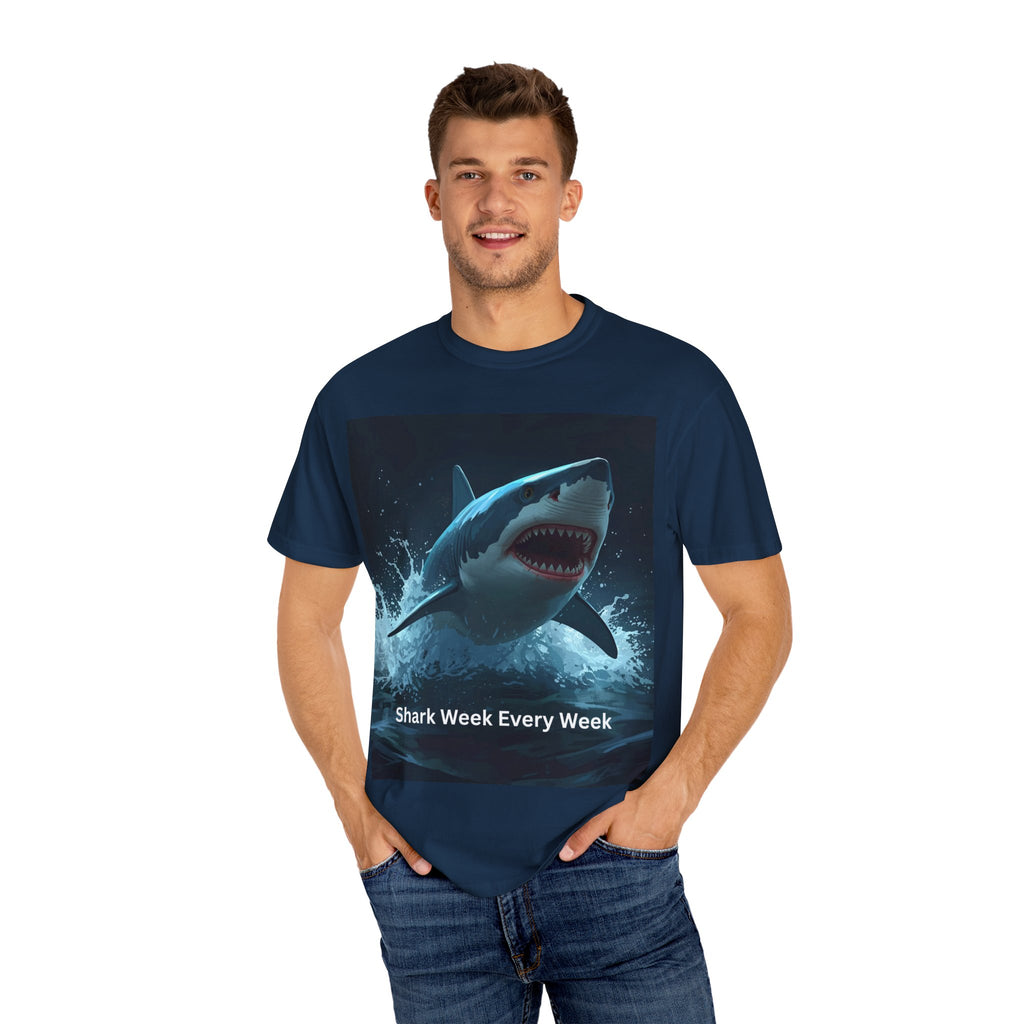 Shark Week Unisex T-Shirt | Fun Ocean Lover Tee, Summer Beachwear, Gift for Shark Fans, Party Outfit, Ocean Conservation Awareness