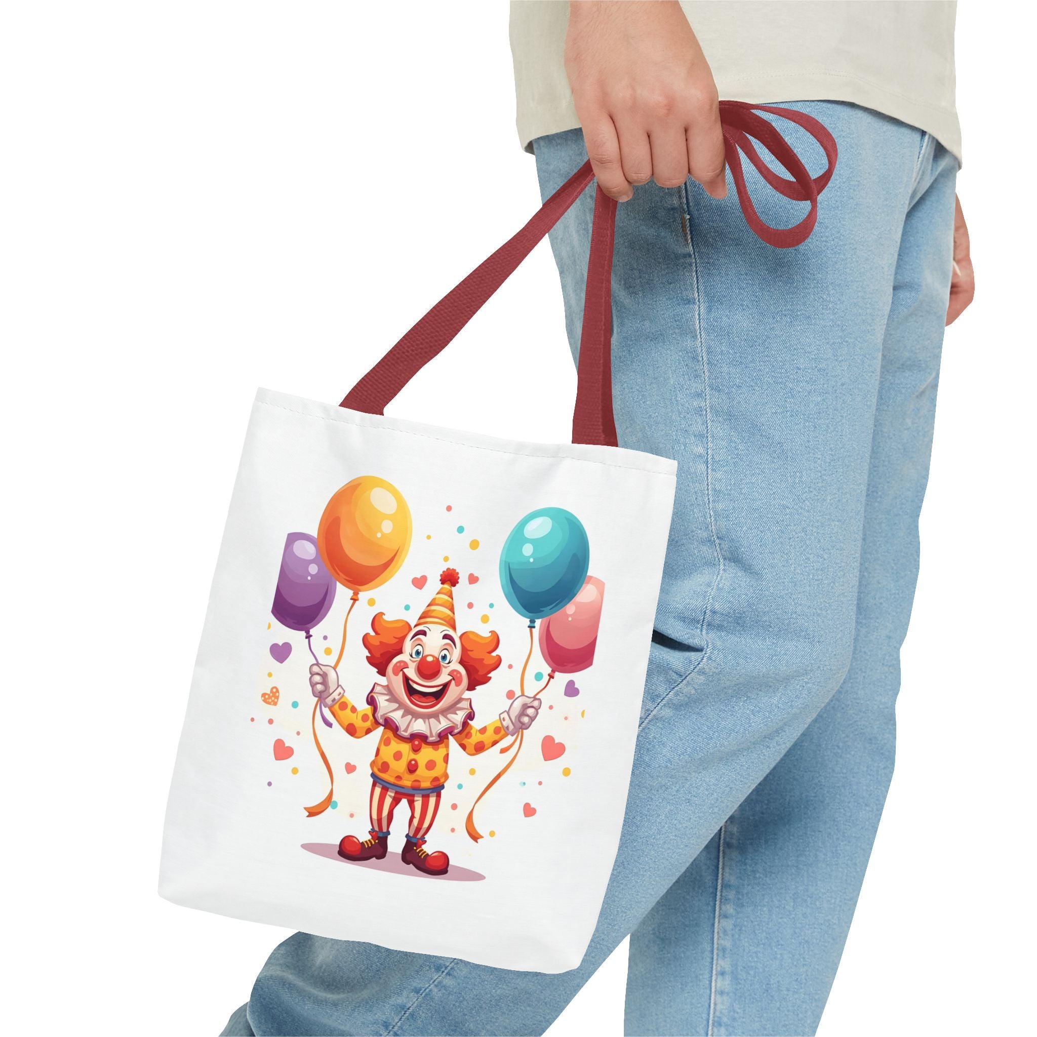 Colorful Clown Tote Bag - Fun and Whimsical Shopping Bag, Ideal for Birthdays, Parties, Festivals, Kids & Adults, Gift