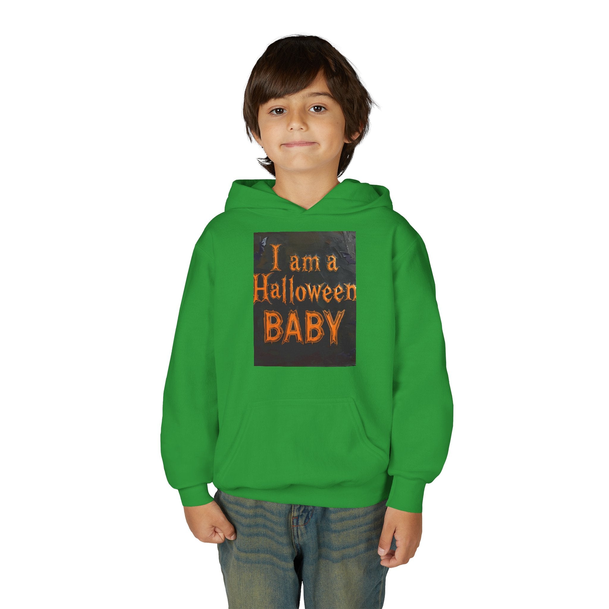 I Am A Halloween Baby Youth Heavy Blend Hooded Sweatshirt