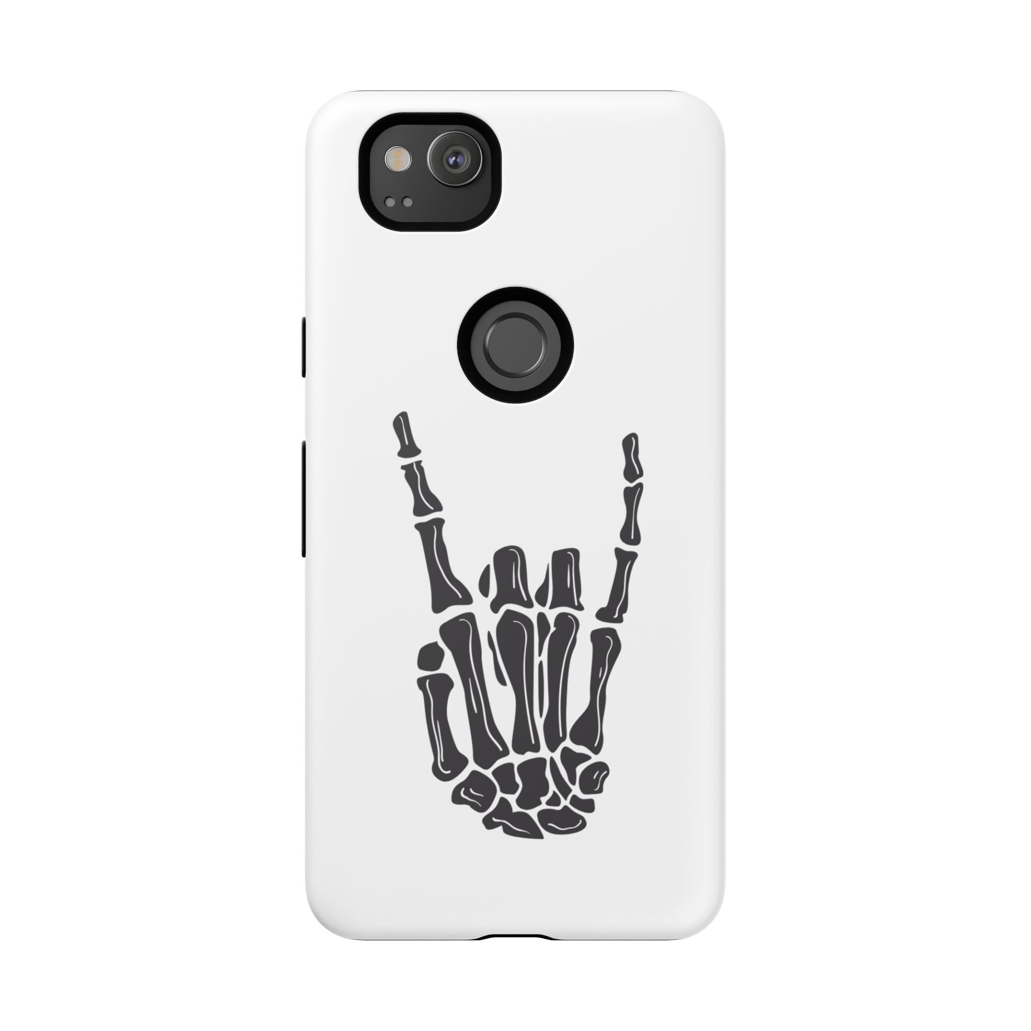 Rock On Skeleton Phone Case, Edgy Phone Cover, Tough Cases for Music Lovers, Halloween Accessories, Gifts for Him