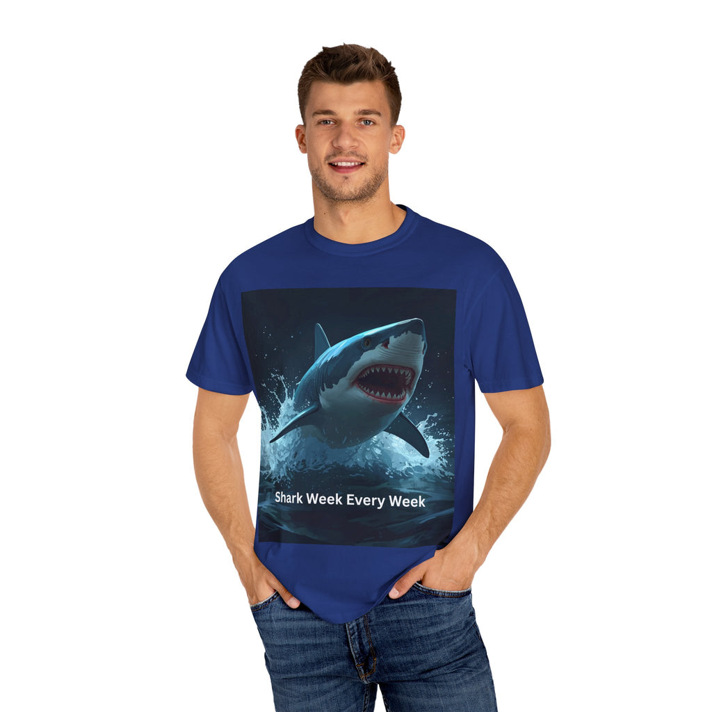 Shark Week Unisex T-Shirt | Fun Ocean Lover Tee, Summer Beachwear, Gift for Shark Fans, Party Outfit, Ocean Conservation Awareness