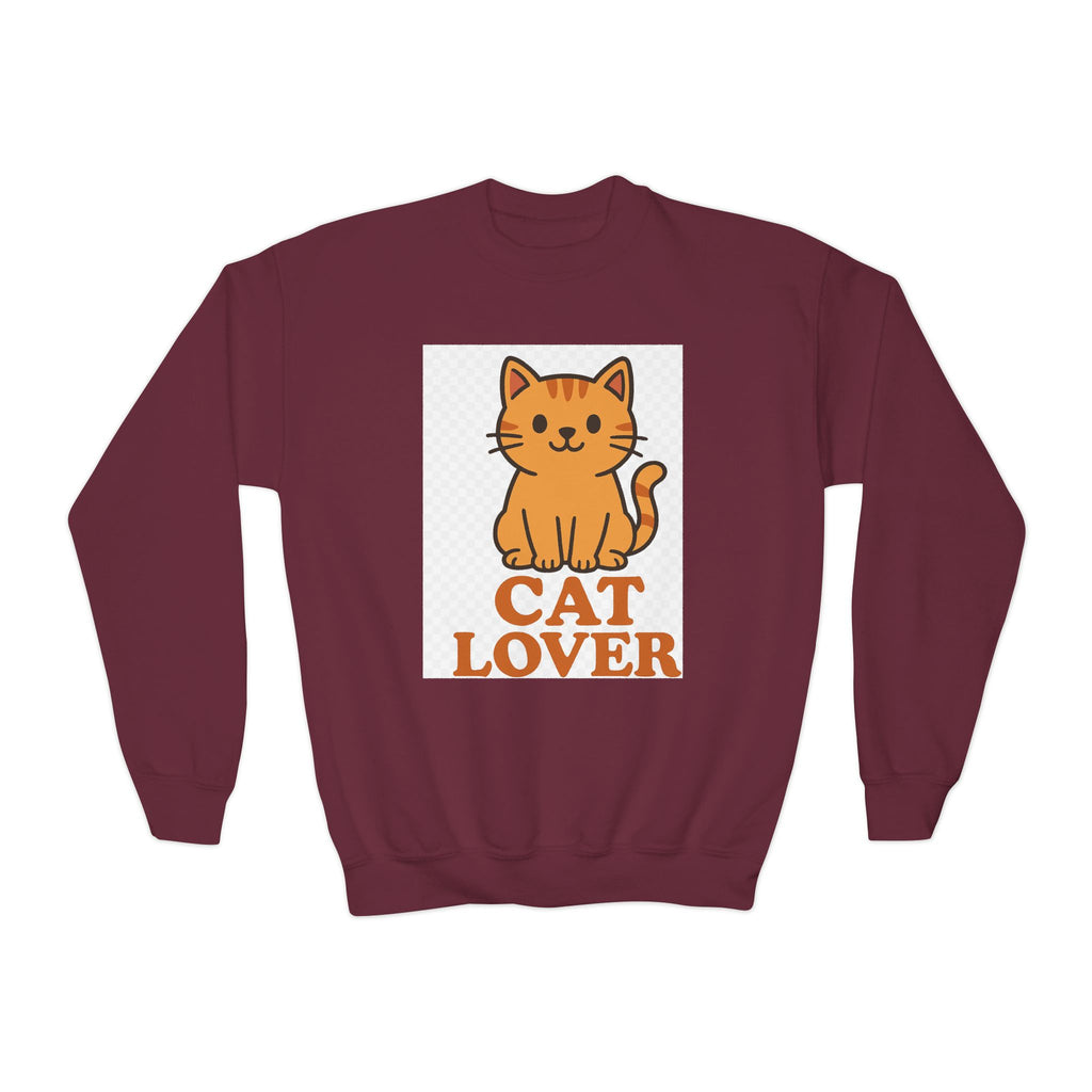 Cat Lover Youth Crewneck Sweatshirt
