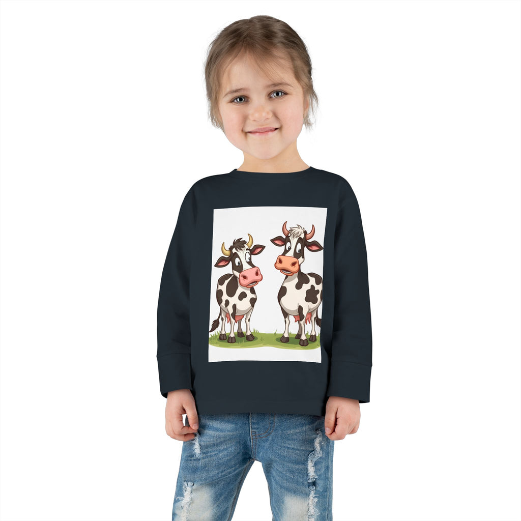 Cute Cows Toddler Long Sleeve Tee
