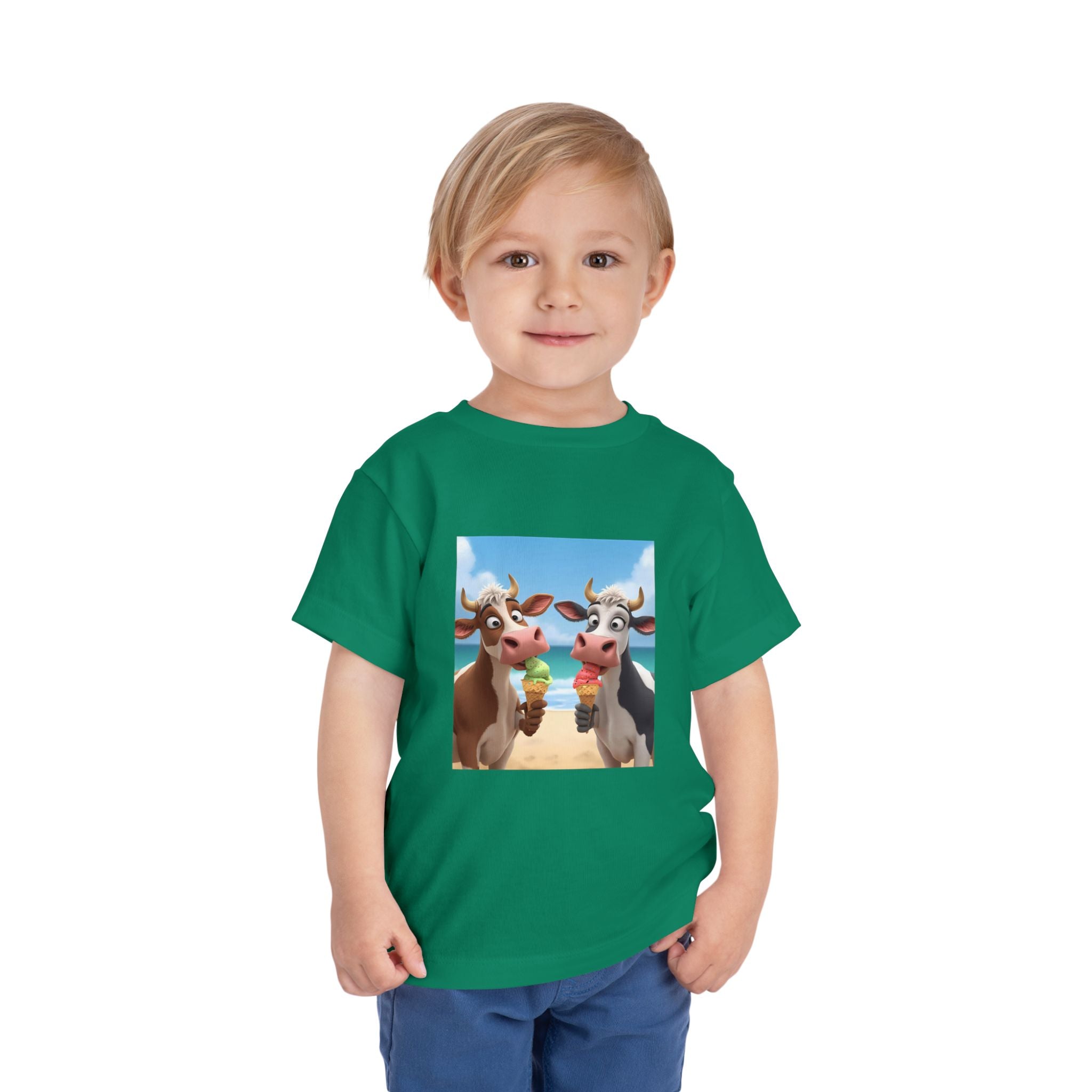 Beachy Cow Toddler Short Sleeve Tee