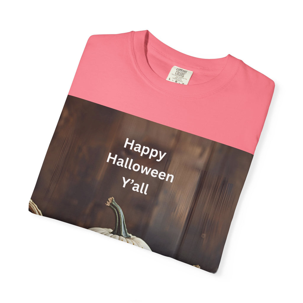 Happy Halloween Unisex T-Shirt, Casual Fall Tee, Halloween Gift, Pumpkin Shirt, Autumn Apparel, Holiday Style