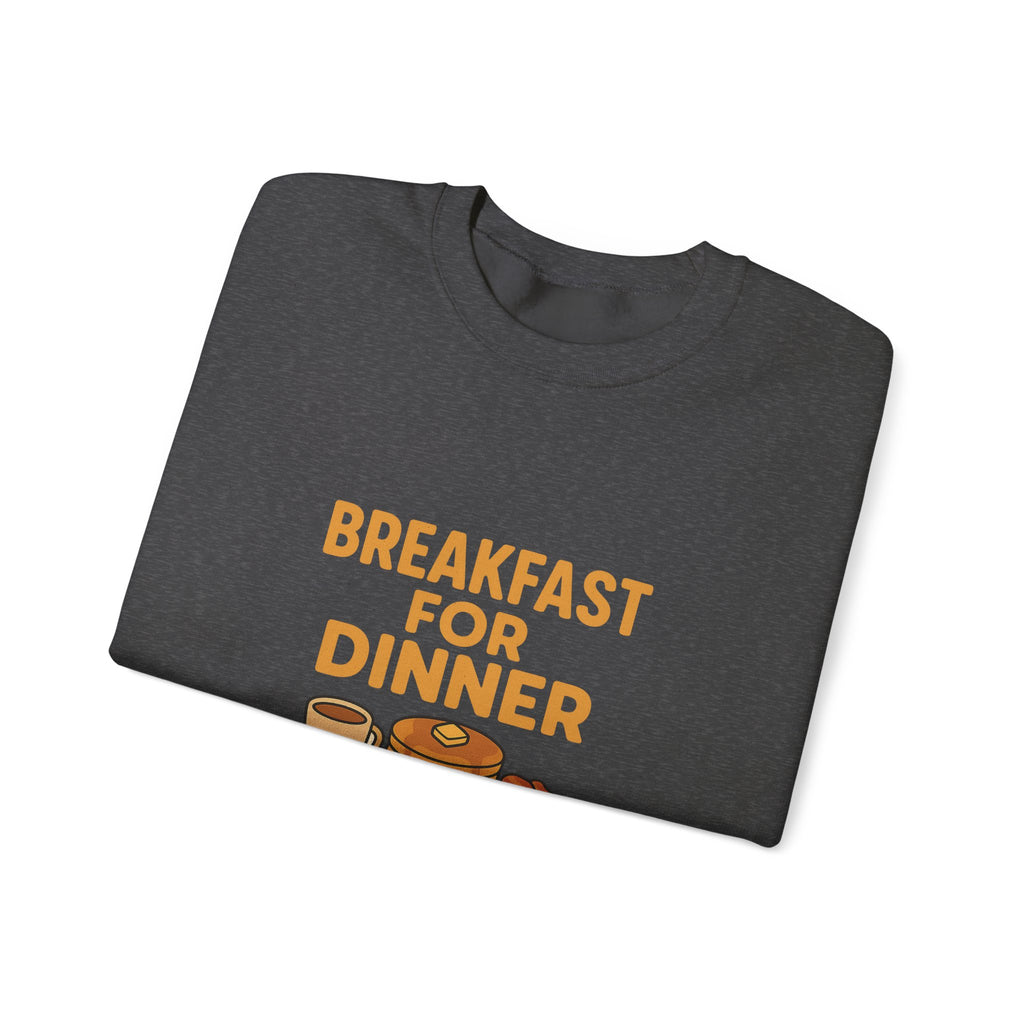 Breakfast for Dinner Sweatshirt, Cozy Crewneck for Food Lovers, Cute Gift for Brunch Enthusiasts, Fun Casual Wear, Ideal for Foodie Gifts