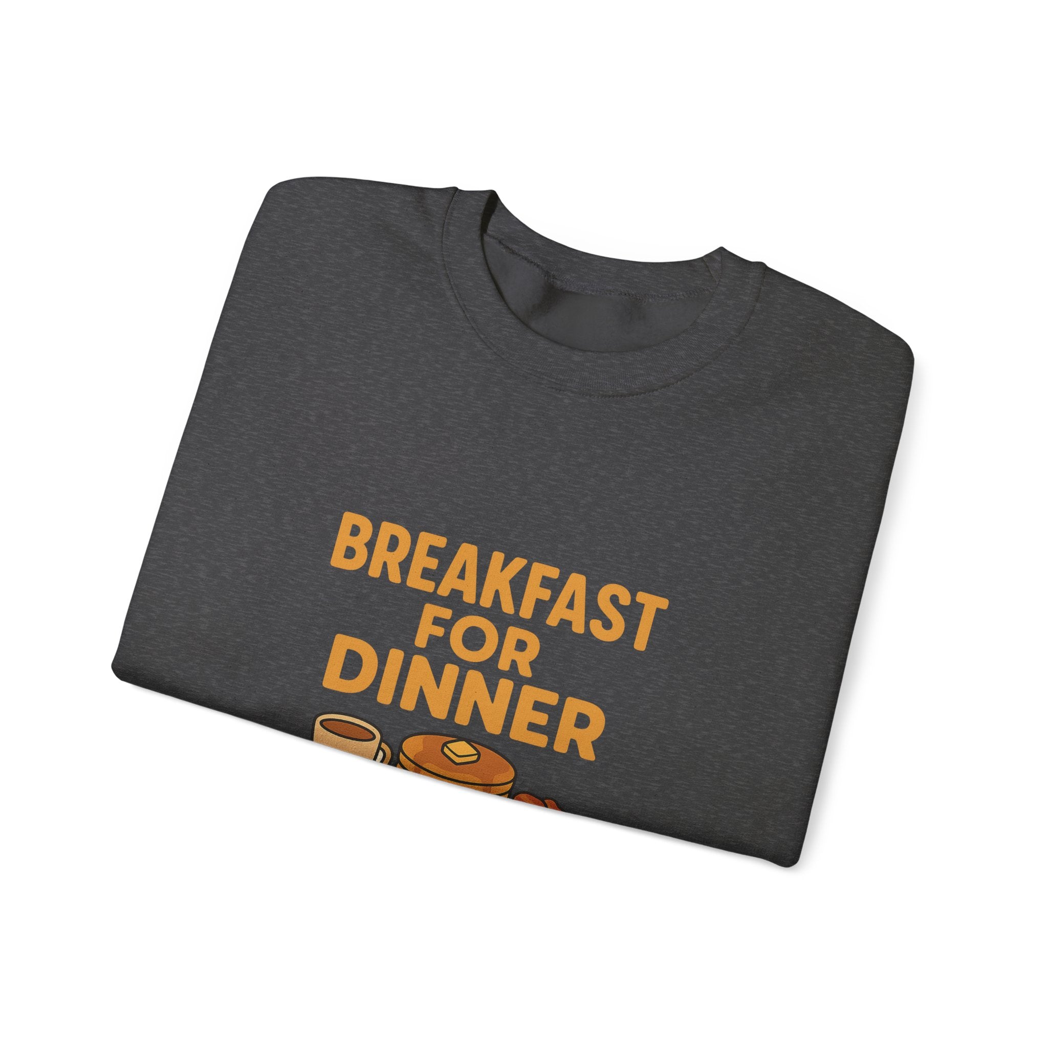 Breakfast for Dinner Sweatshirt, Cozy Crewneck for Food Lovers, Cute Gift for Brunch Enthusiasts, Fun Casual Wear, Ideal for Foodie Gifts
