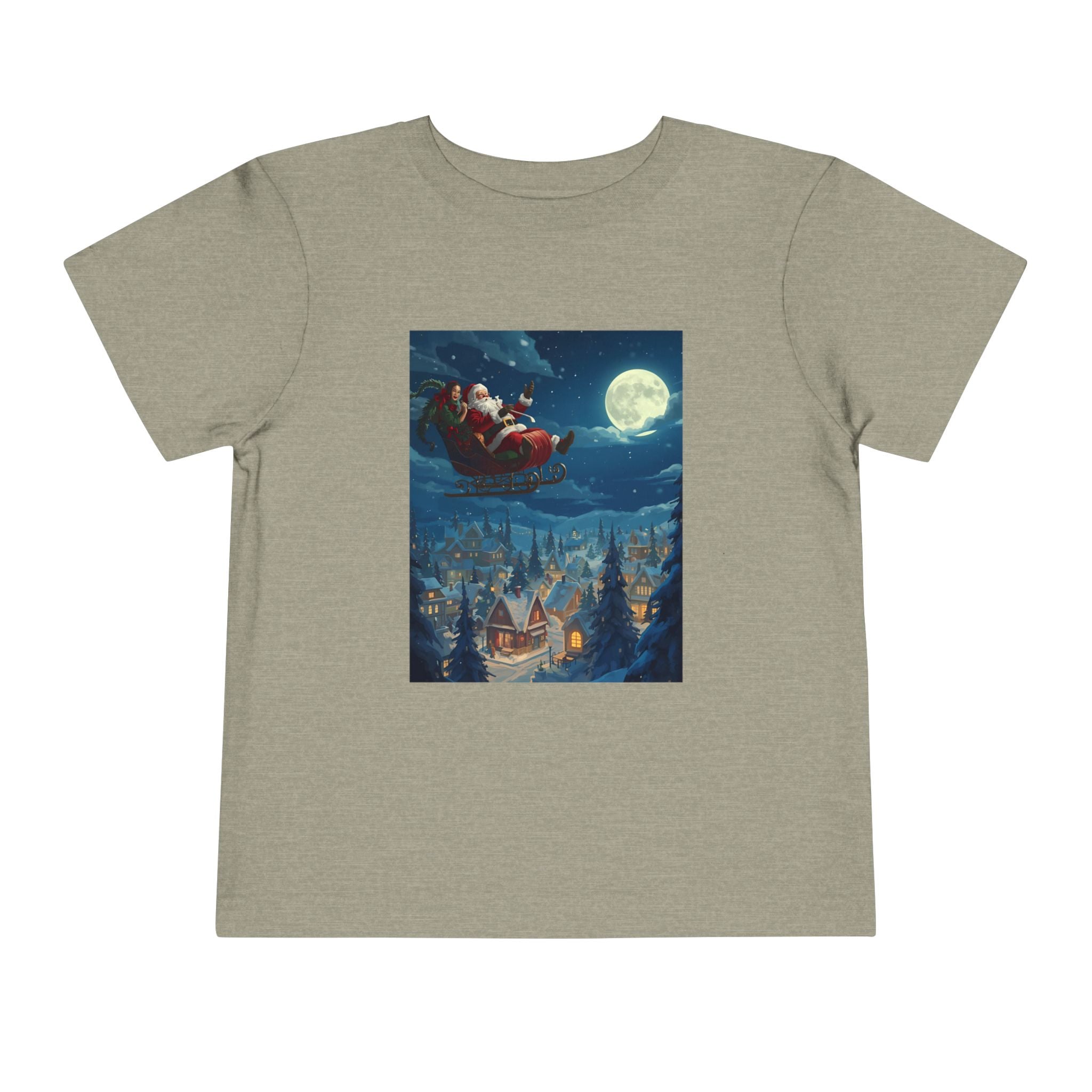 Christmas Santa Sleigh Toddler Short Sleeve Tee