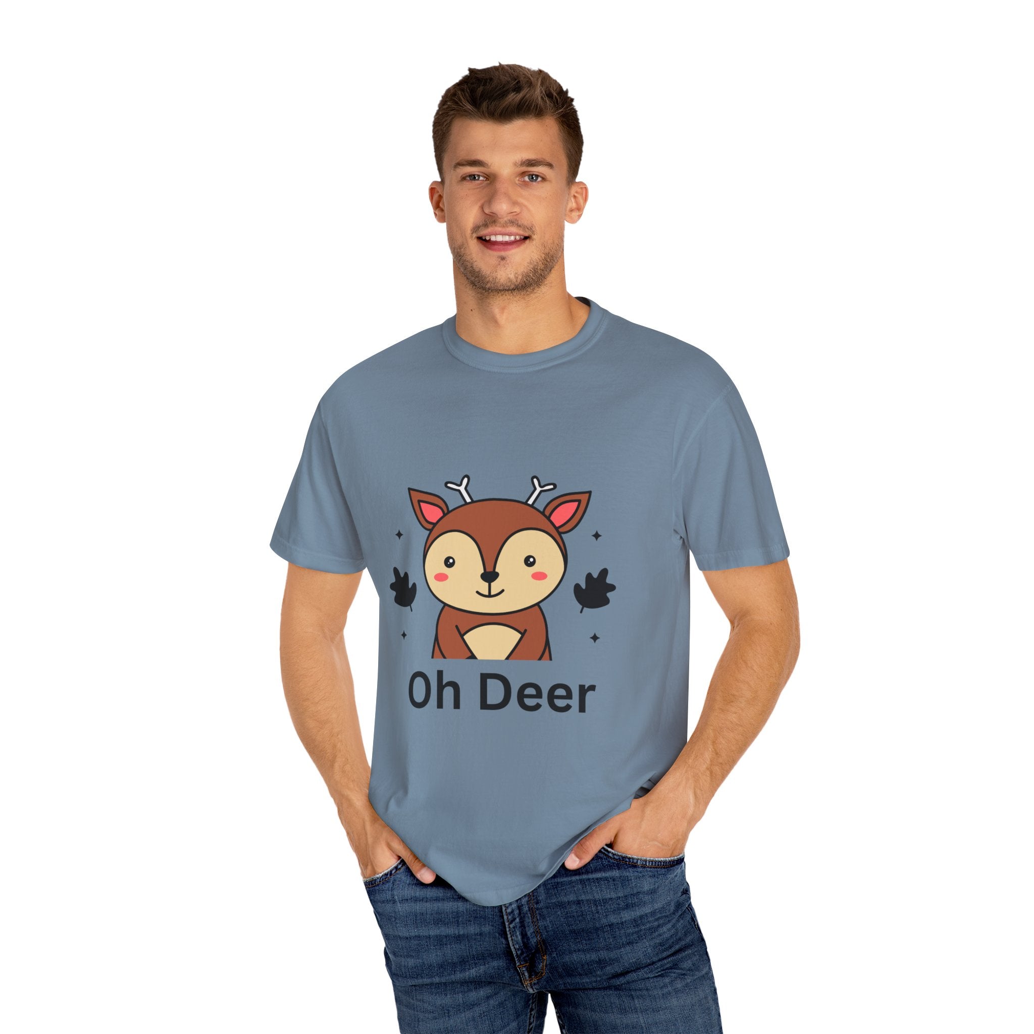 Cute 'Oh Deer' Unisex T-Shirt, Funny Animal Tee, Gift for Animal Lovers, Perfect for Birthdays and Holidays, Casual Wear
