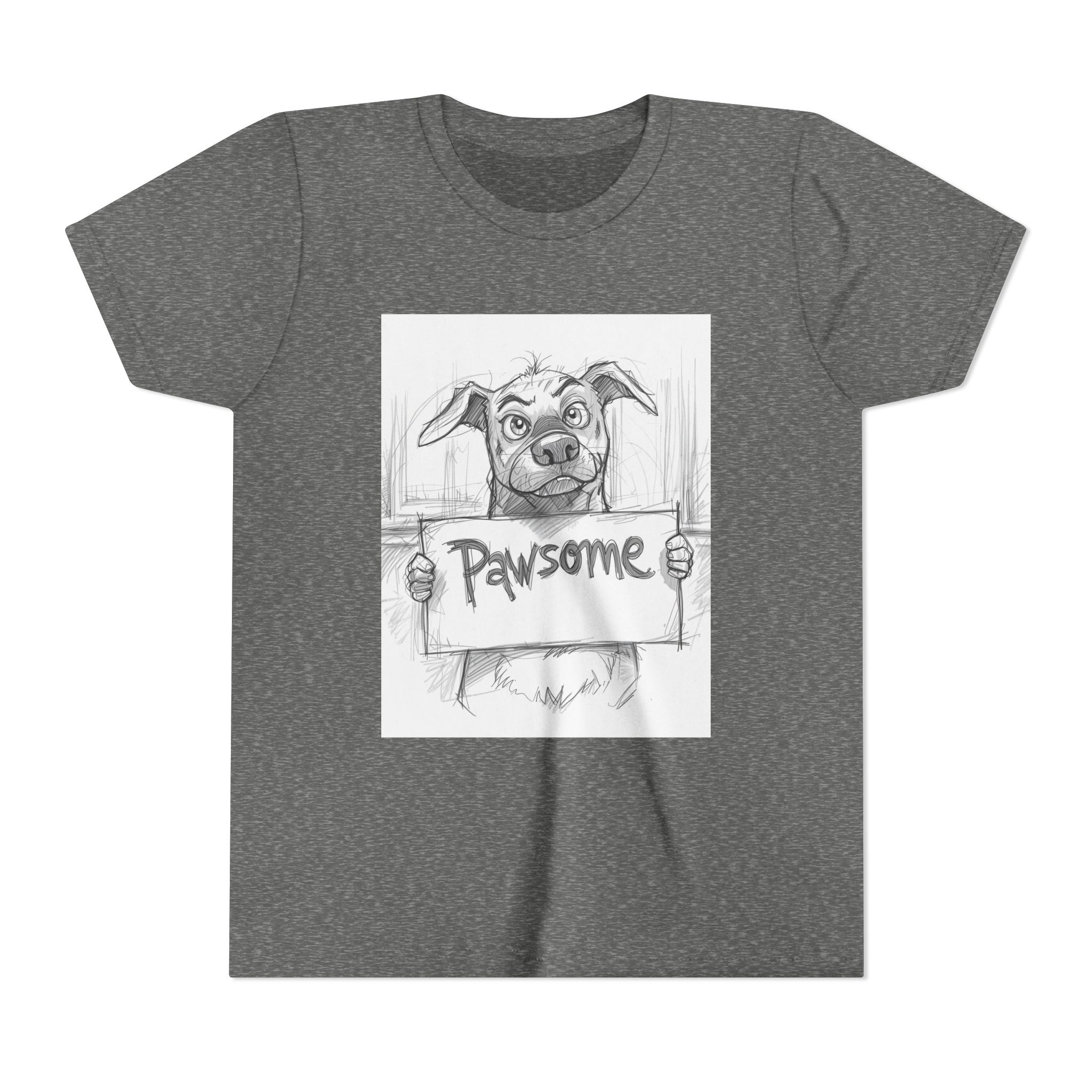 Pawsome Youth Tee - Adorable Dog Design, Gift for Animal Lovers, Birthday, Back to School, Fun Pet Shirt, Kids' Fashion