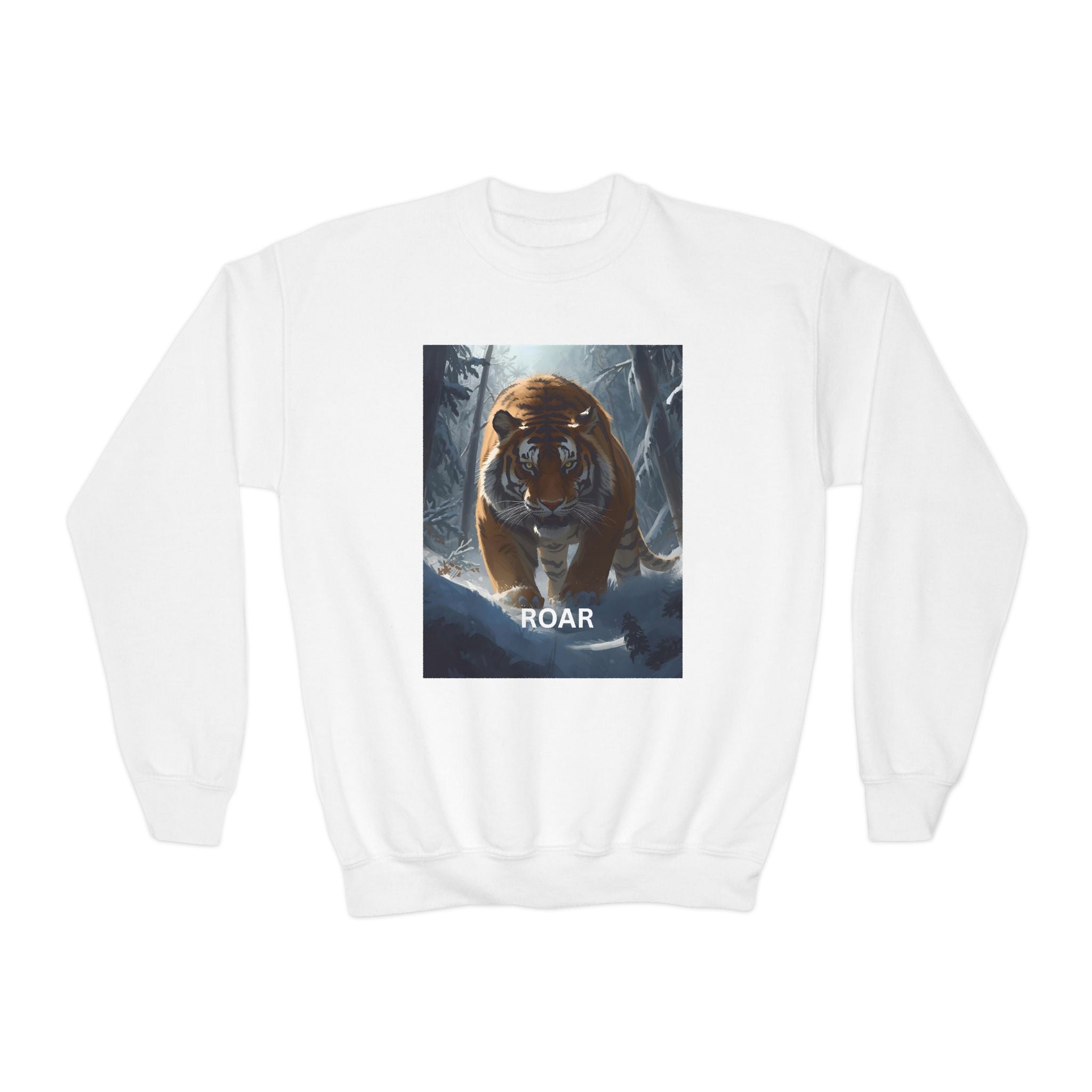 Tiger Roar Snow Youth Crewneck Sweatshirt