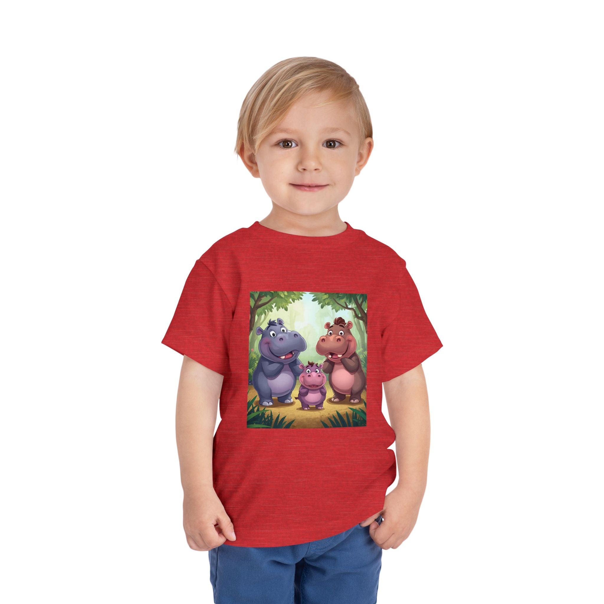 Hippo Cute Toddler Short Sleeve Tee